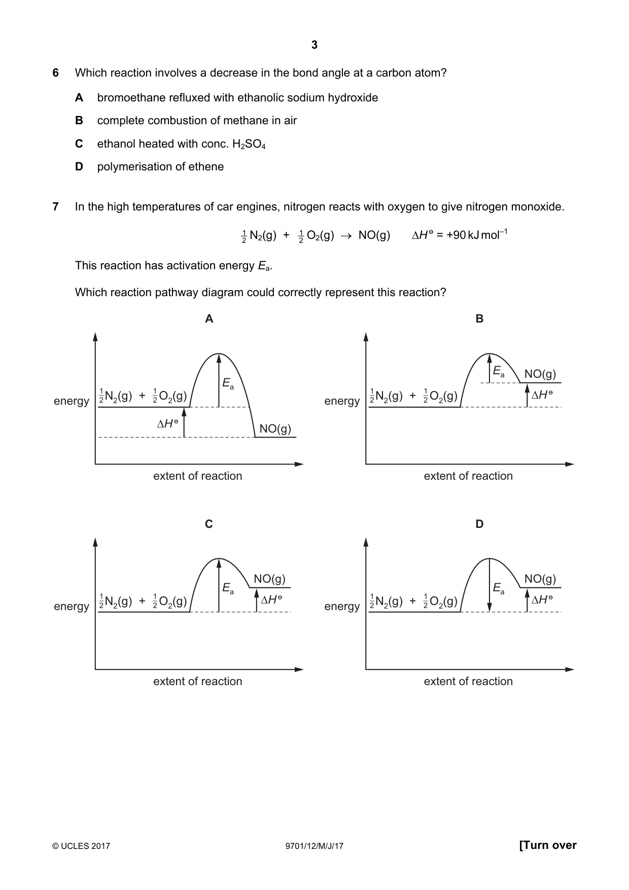 Cambridge A Level Chemistry 9701 2017 May/June Paper 1 · Variant 2 question paper, page 3 of 16
