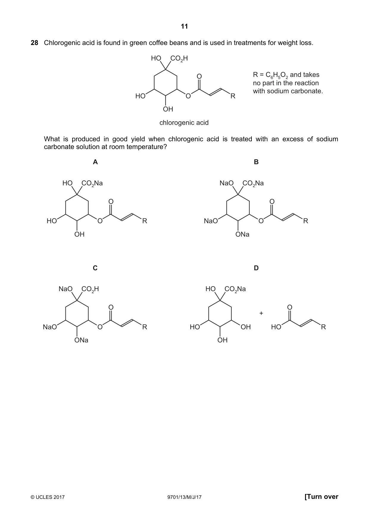 Cambridge A Level Chemistry 9701 2017 May/June Paper 1 · Variant 3 question paper, page 11 of 16