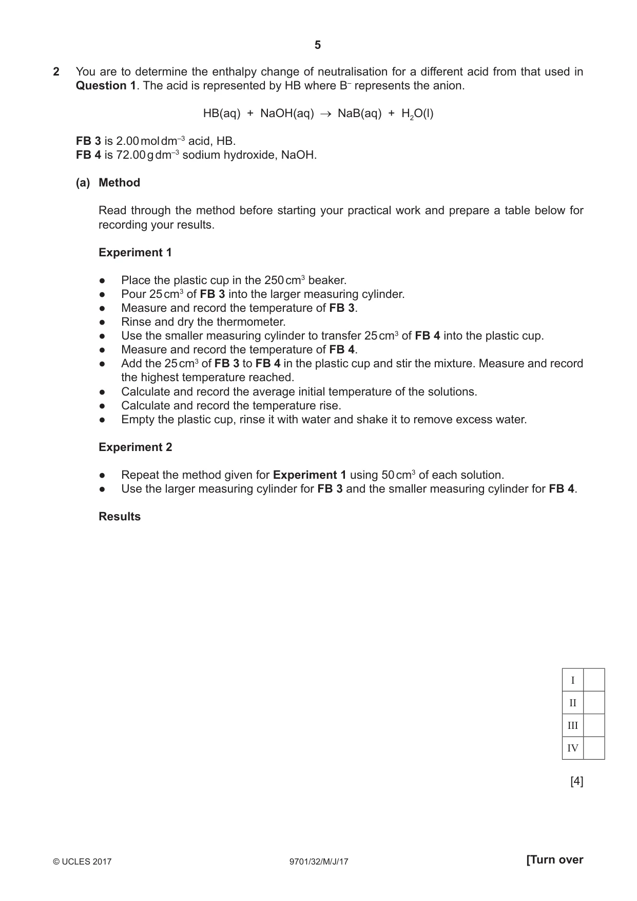 Cambridge A Level Chemistry 9701 2017 May/June Paper 3 · Variant 2 question paper, page 5 of 16