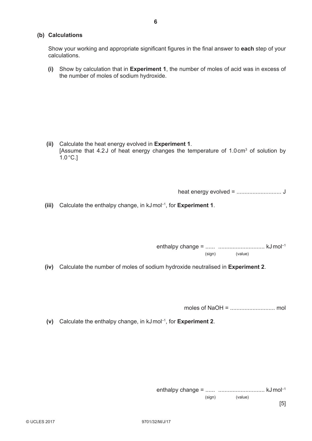 Cambridge A Level Chemistry 9701 2017 May/June Paper 3 · Variant 2 question paper, page 6 of 16