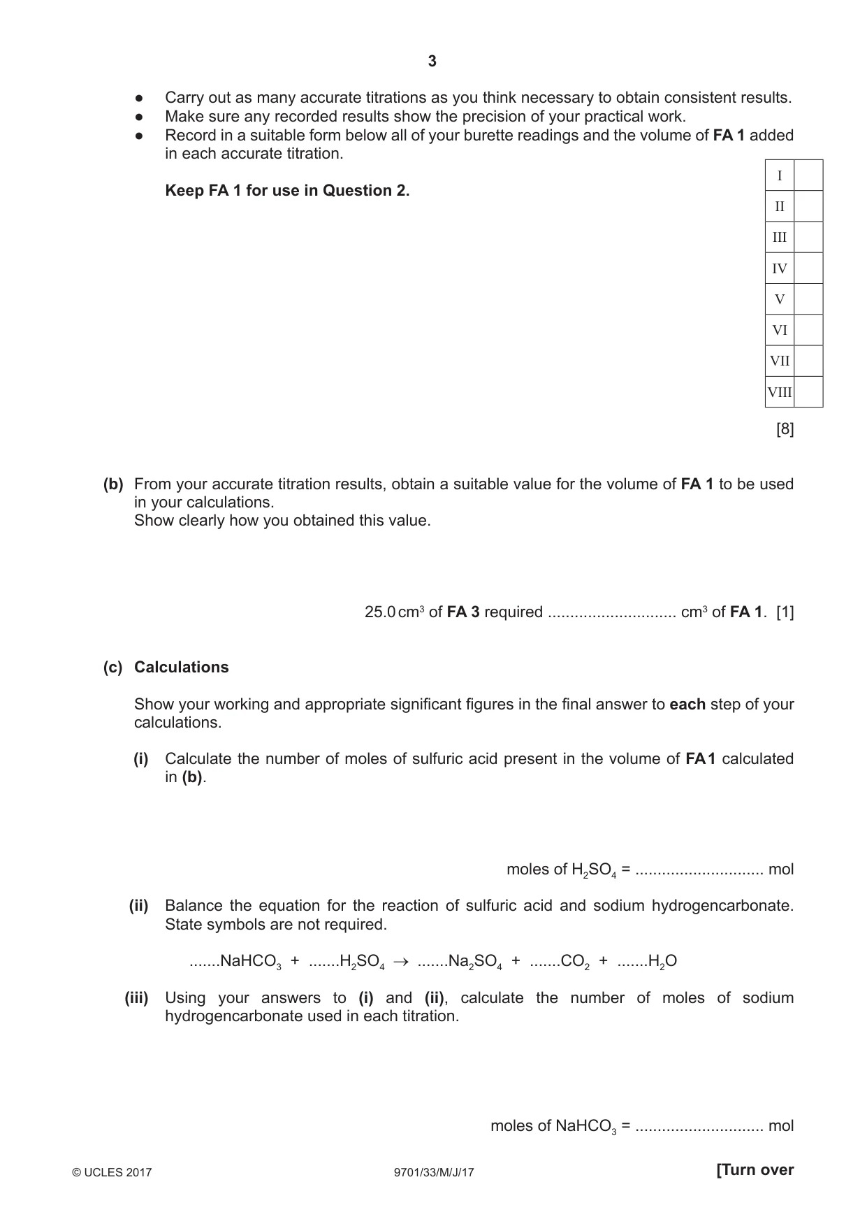 Cambridge A Level Chemistry 9701 2017 May/June Paper 3 · Variant 3 question paper, page 3 of 12