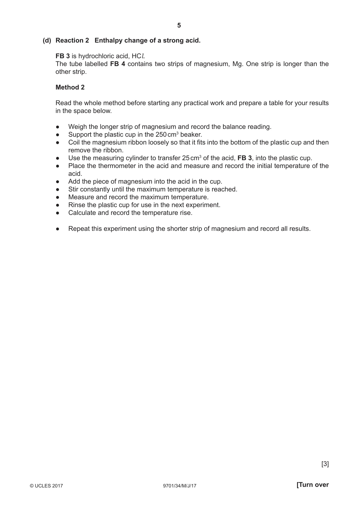 Cambridge A Level Chemistry 9701 2017 May/June Paper 3 · Variant 4 question paper, page 5 of 16
