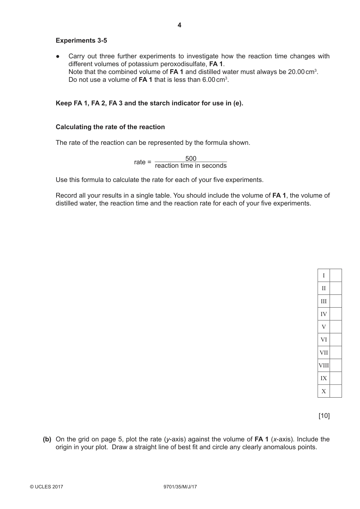 Cambridge A Level Chemistry 9701 2017 May/June Paper 3 · Variant 5 question paper, page 4 of 12