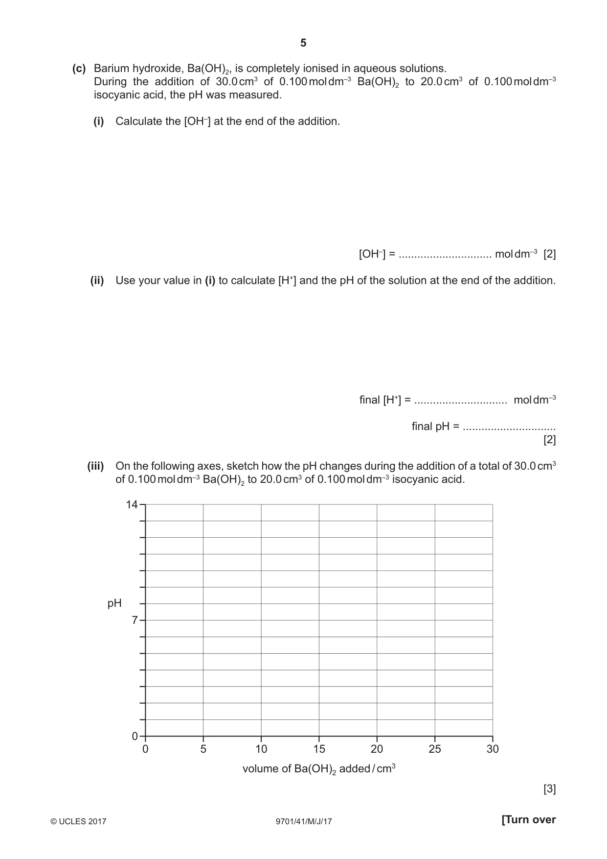 Cambridge A Level Chemistry 9701 2017 May/June Paper 4 · Variant 1 question paper, page 5 of 16
