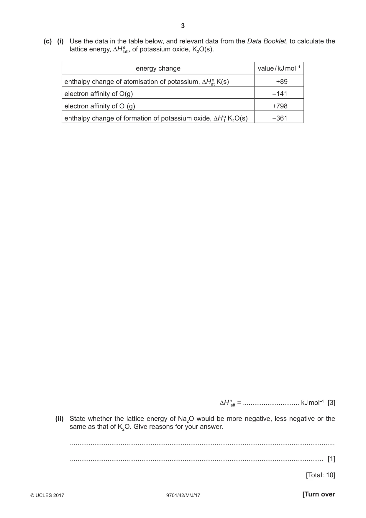 Cambridge A Level Chemistry 9701 2017 May/June Paper 4 · Variant 2 question paper, page 3 of 20