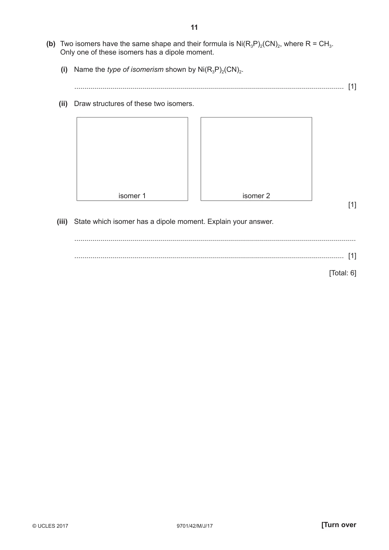 Cambridge A Level Chemistry 9701 2017 May/June Paper 4 · Variant 2 question paper, page 11 of 20