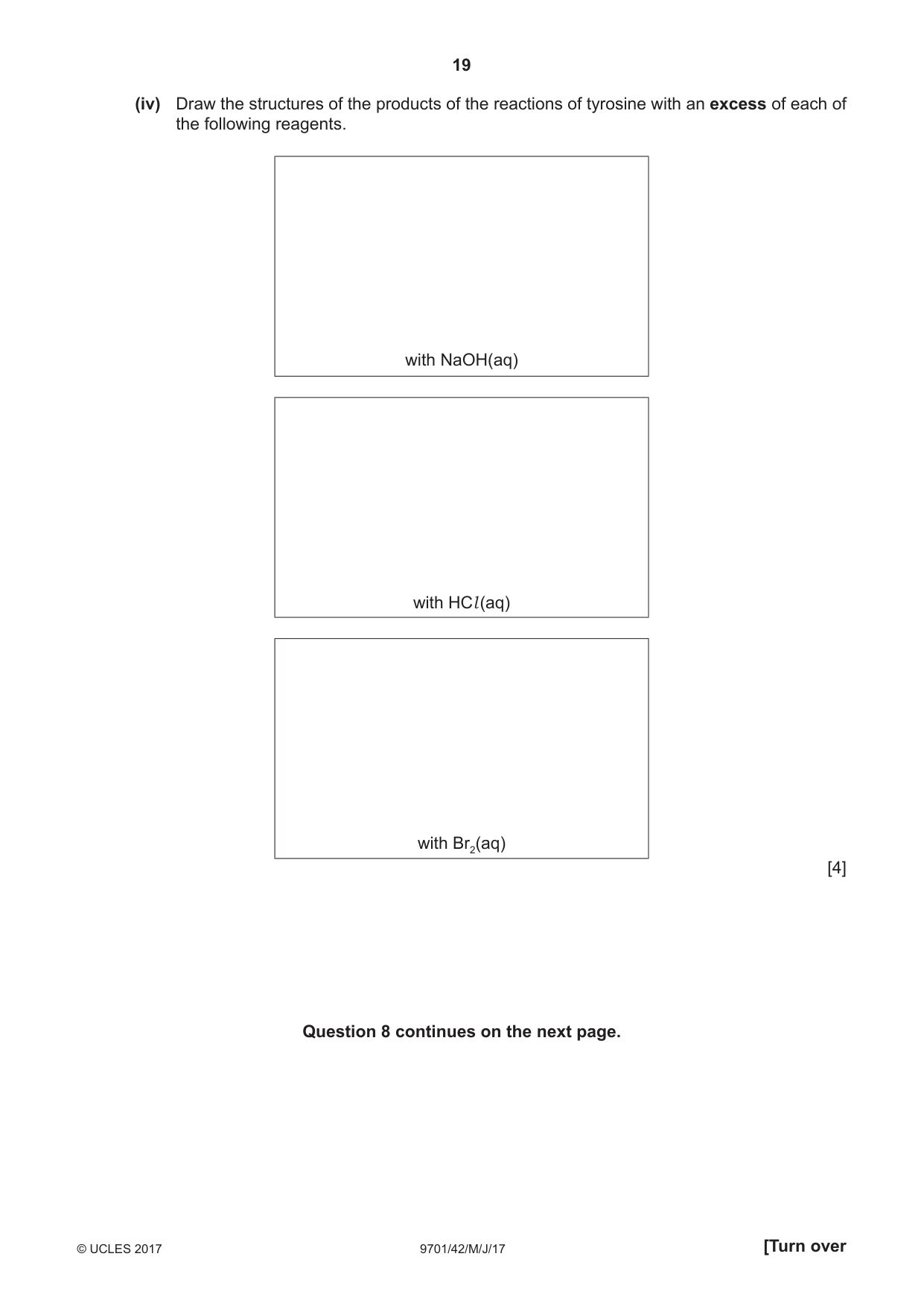 Cambridge A Level Chemistry 9701 2017 May/June Paper 4 · Variant 2 question paper, page 19 of 20