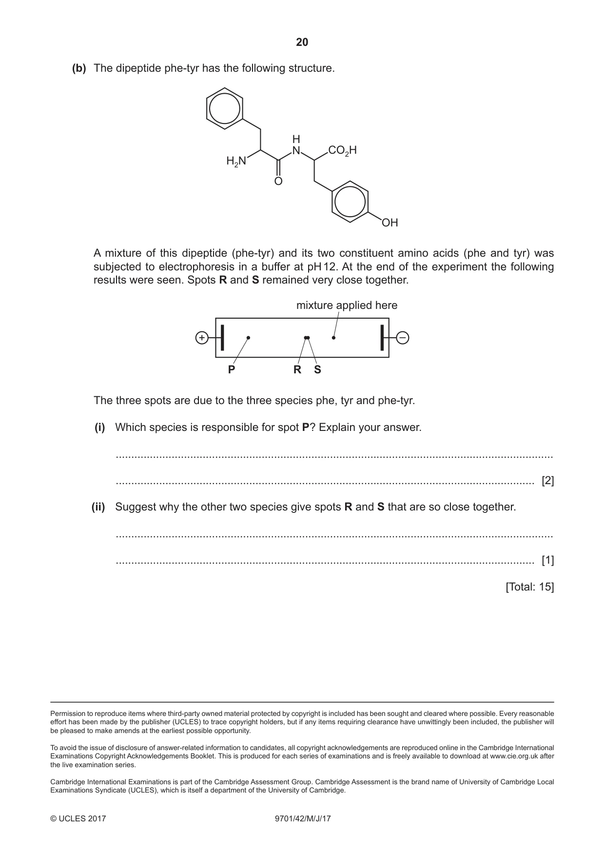 Cambridge A Level Chemistry 9701 2017 May/June Paper 4 · Variant 2 question paper, page 20 of 20