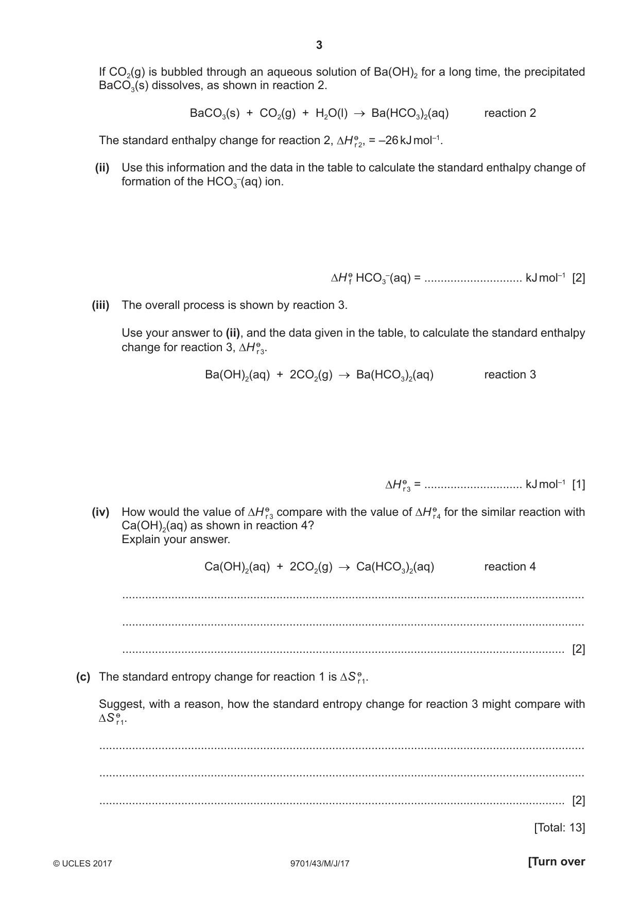 Cambridge A Level Chemistry 9701 2017 May/June Paper 4 · Variant 3 question paper, page 3 of 16