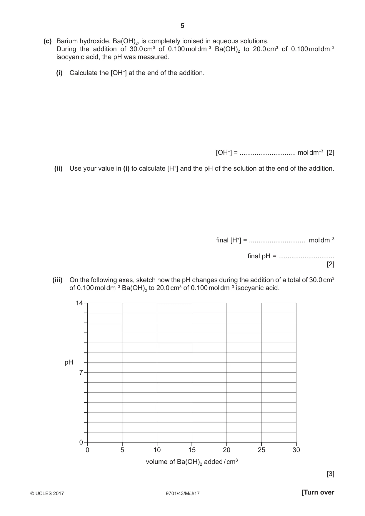 Cambridge A Level Chemistry 9701 2017 May/June Paper 4 · Variant 3 question paper, page 5 of 16