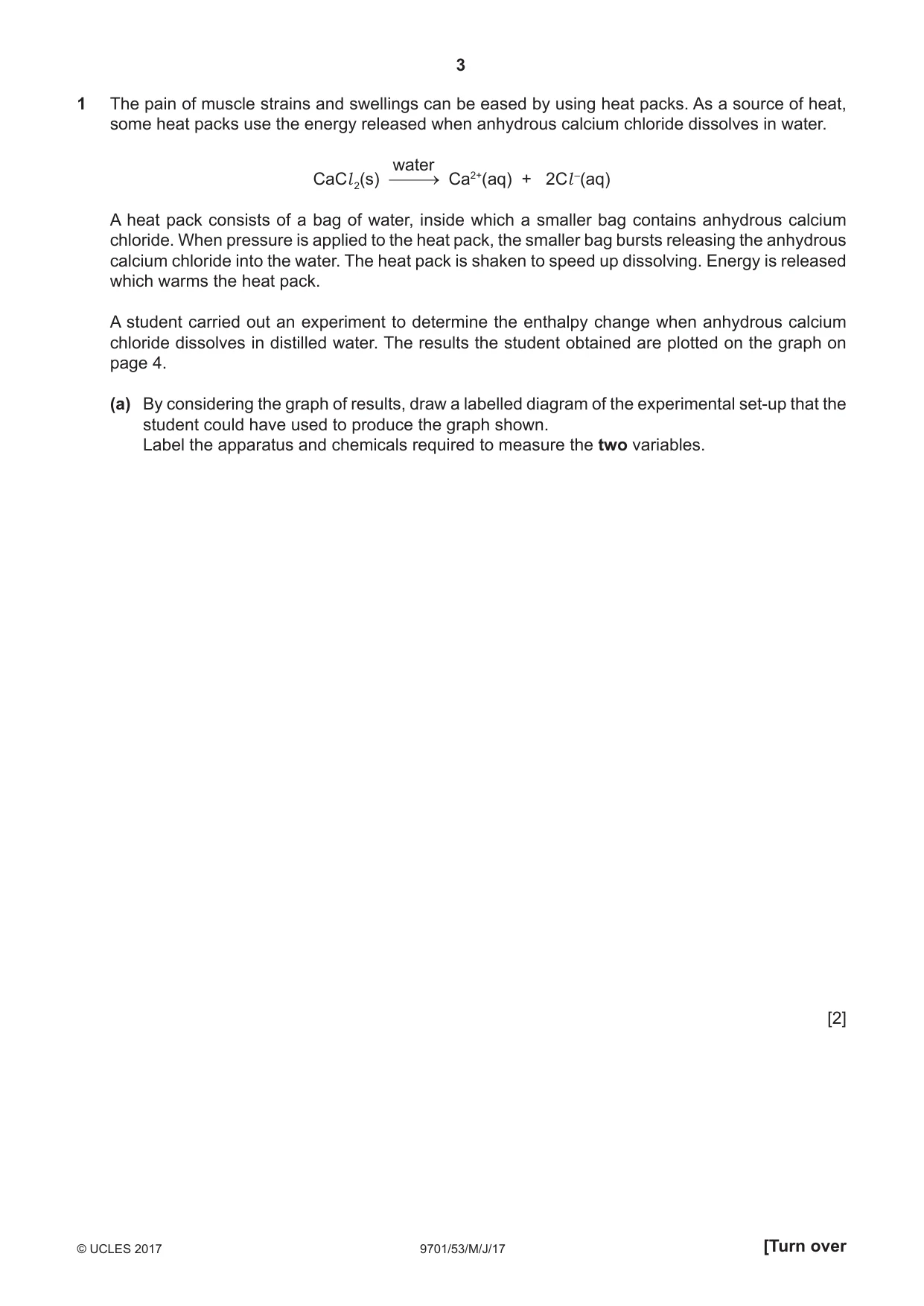 Cambridge A Level Chemistry 9701 2017 May/June Paper 5 · Variant 3 question paper, page 3 of 12
