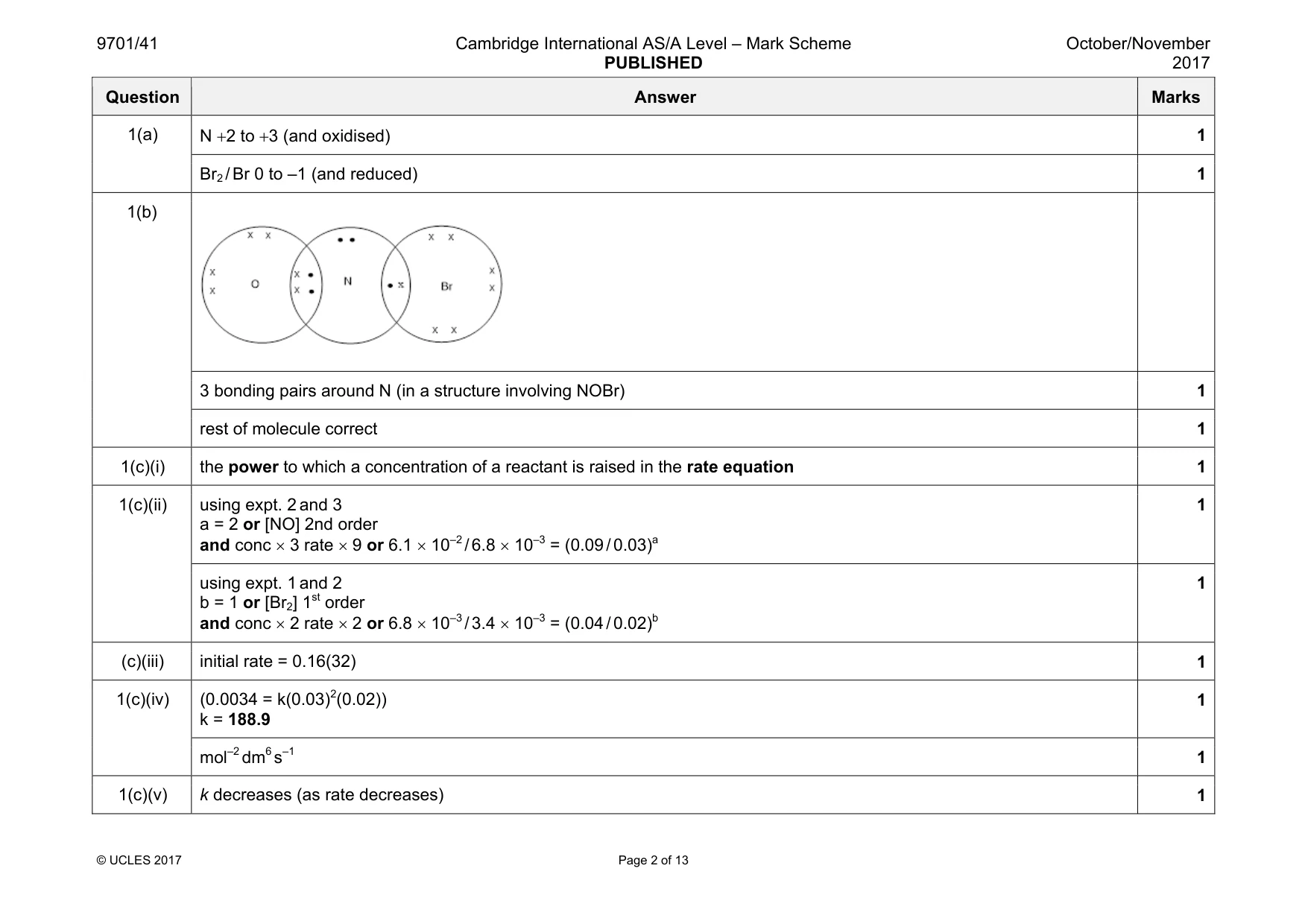 Mark scheme, page 2 of 13