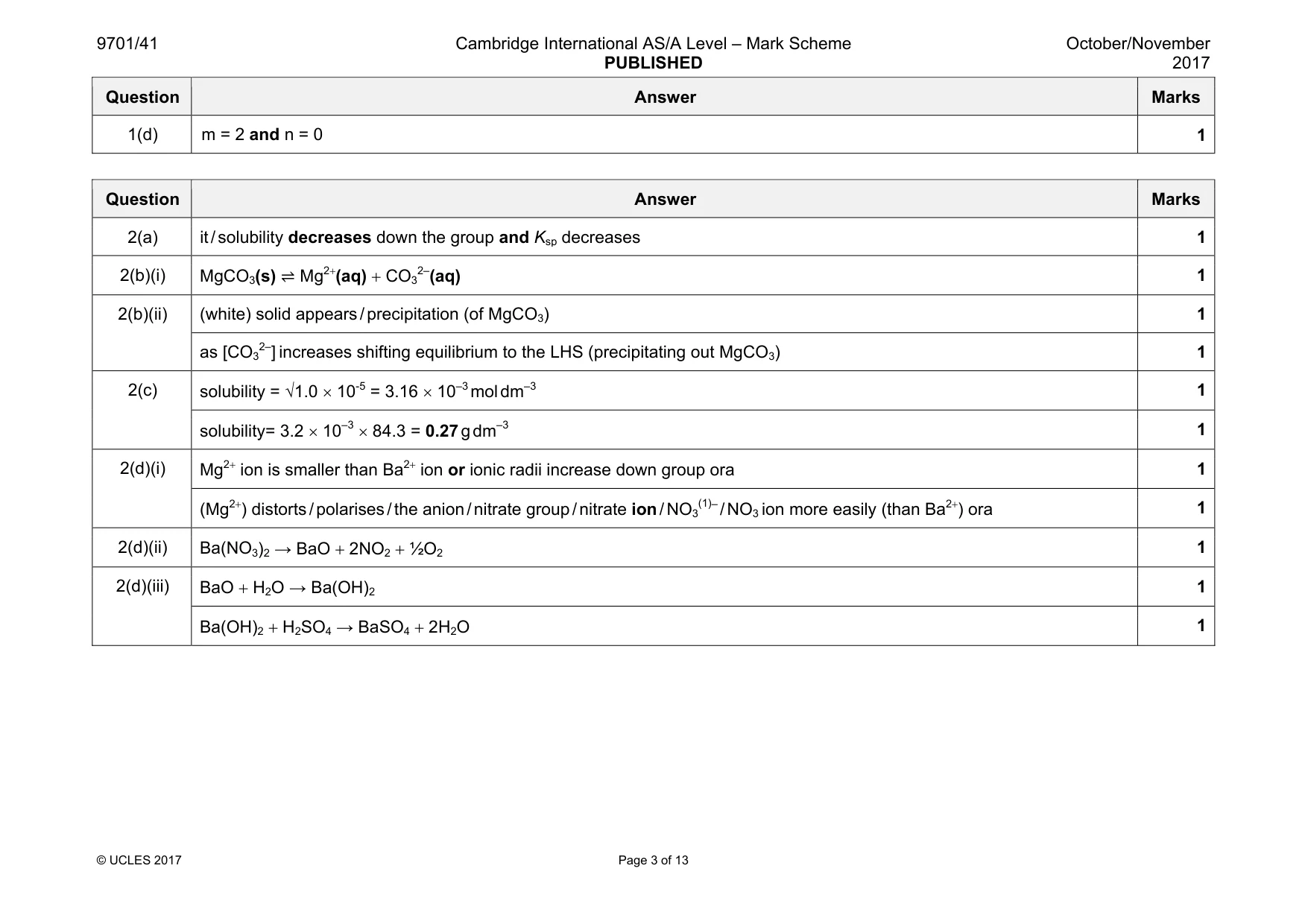 Mark scheme, page 3 of 13