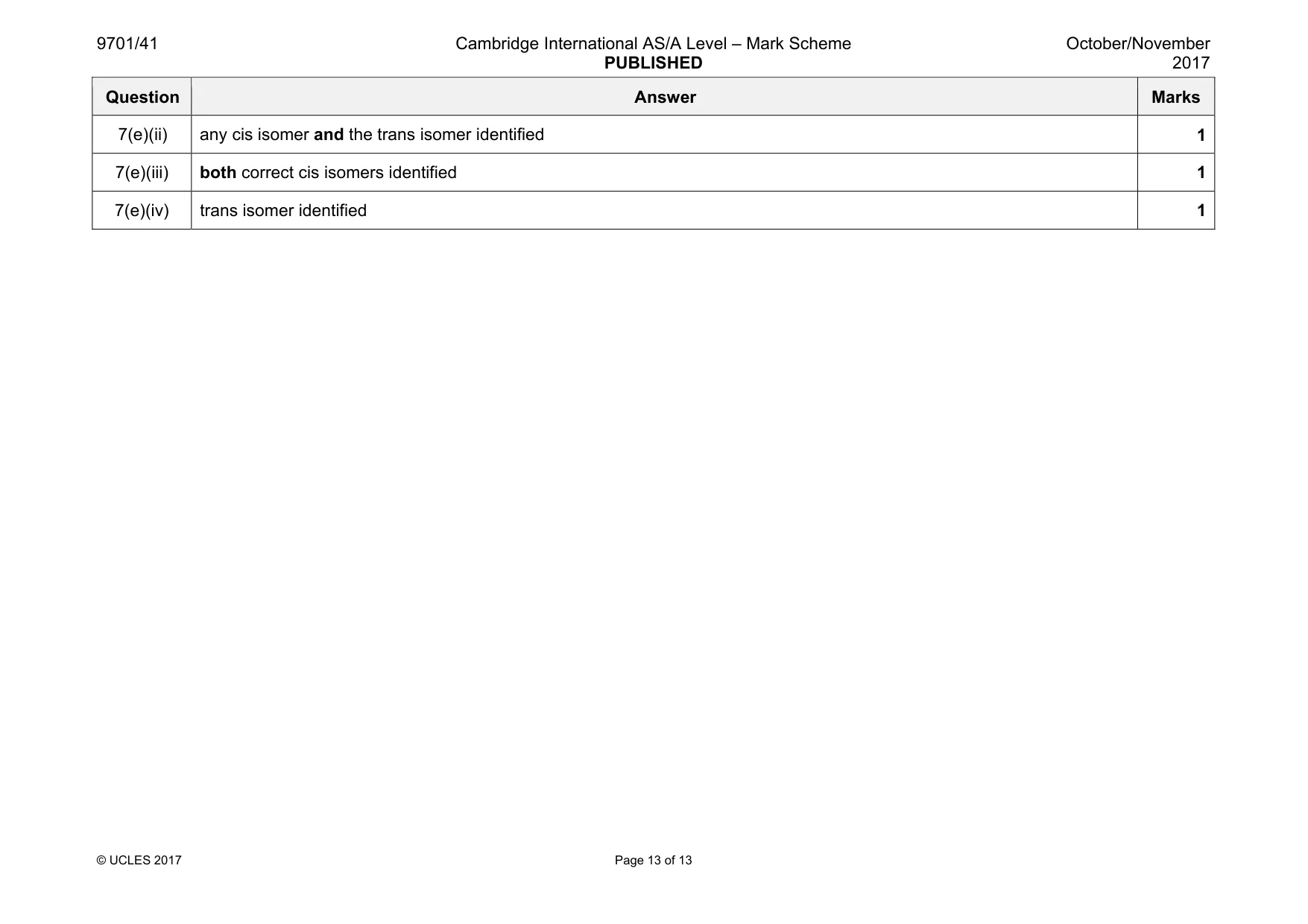 Mark scheme, page 13 of 13