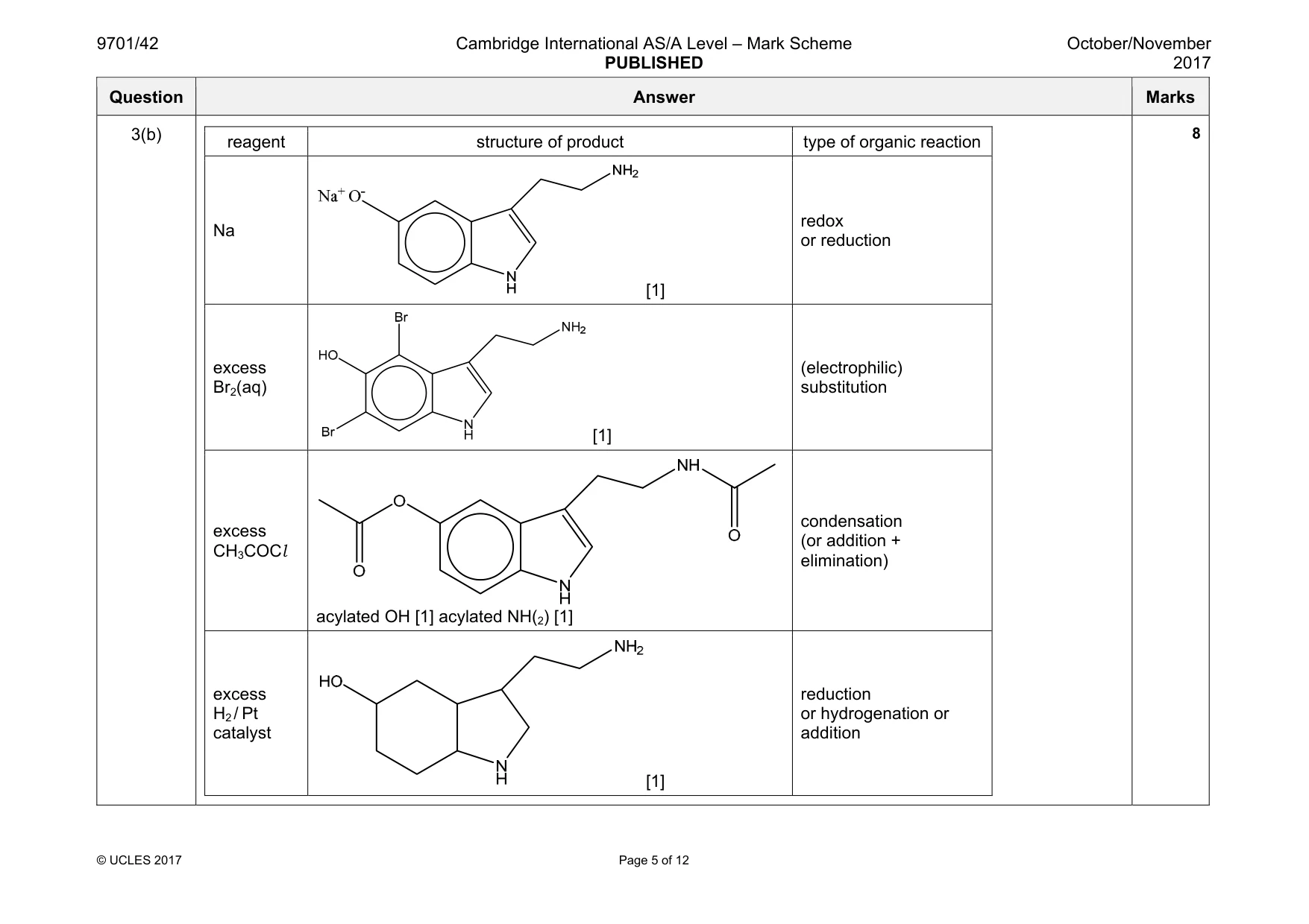 Mark scheme, page 5 of 12