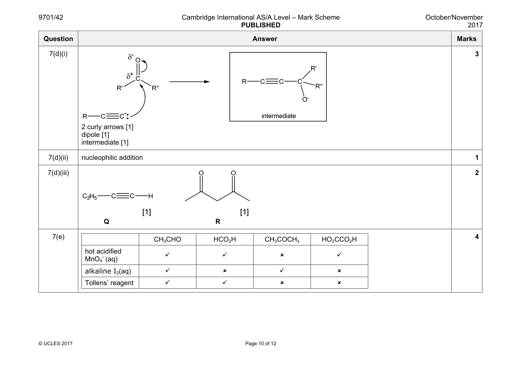 Mark scheme, page 10 of 12