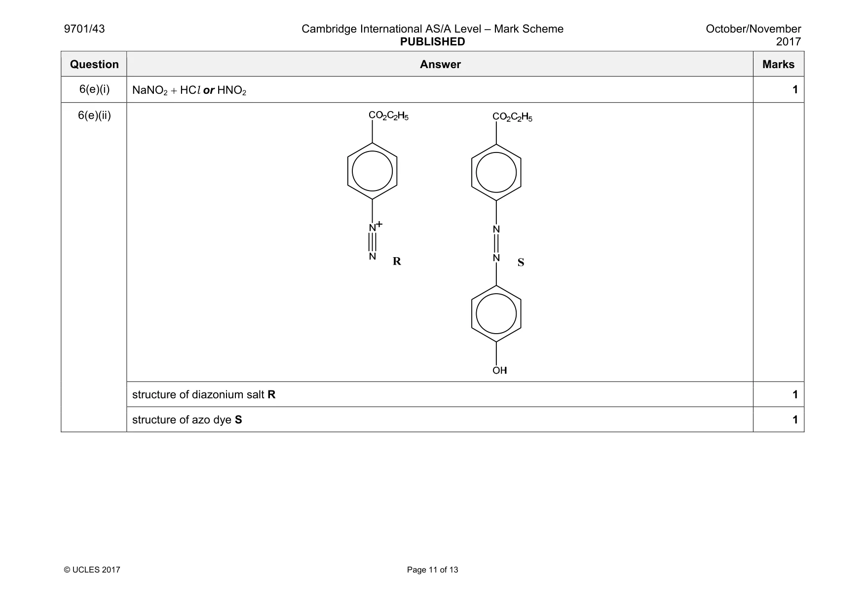 Mark scheme, page 11 of 13