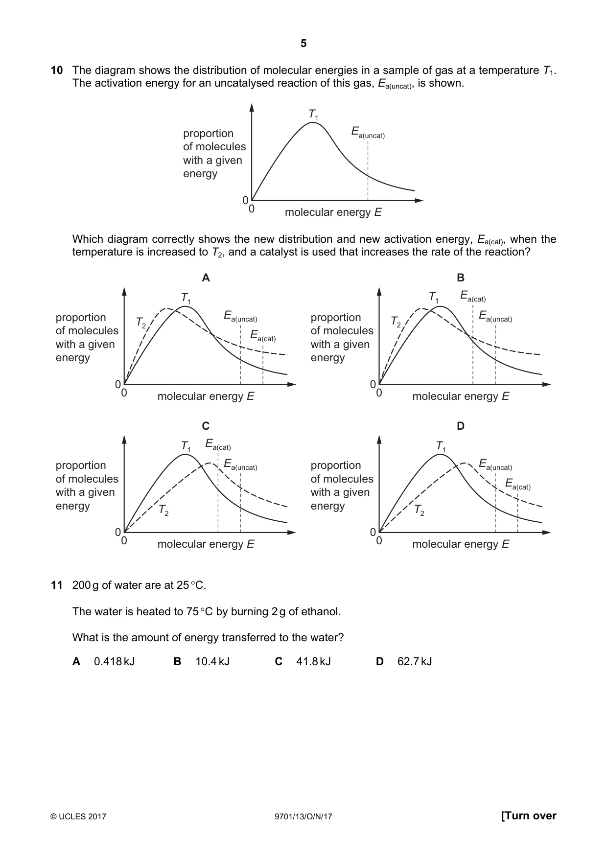 Cambridge A Level Chemistry 9701 2017 Oct/Nov Paper 1 · Variant 3 question paper, page 5 of 16