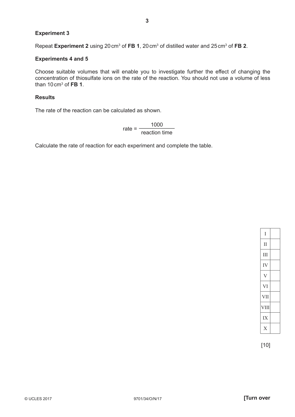 Cambridge A Level Chemistry 9701 2017 Oct/Nov Paper 3 · Variant 4 question paper, page 3 of 12
