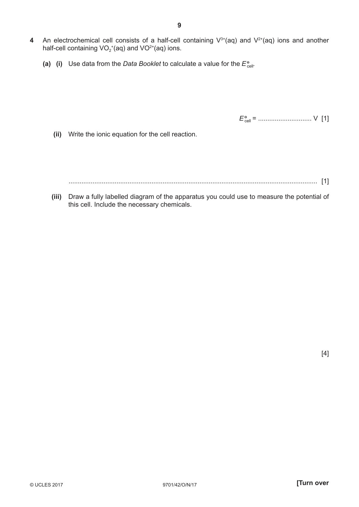 Cambridge A Level Chemistry 9701 2017 Oct/Nov Paper 4 · Variant 2 question paper, page 9 of 20