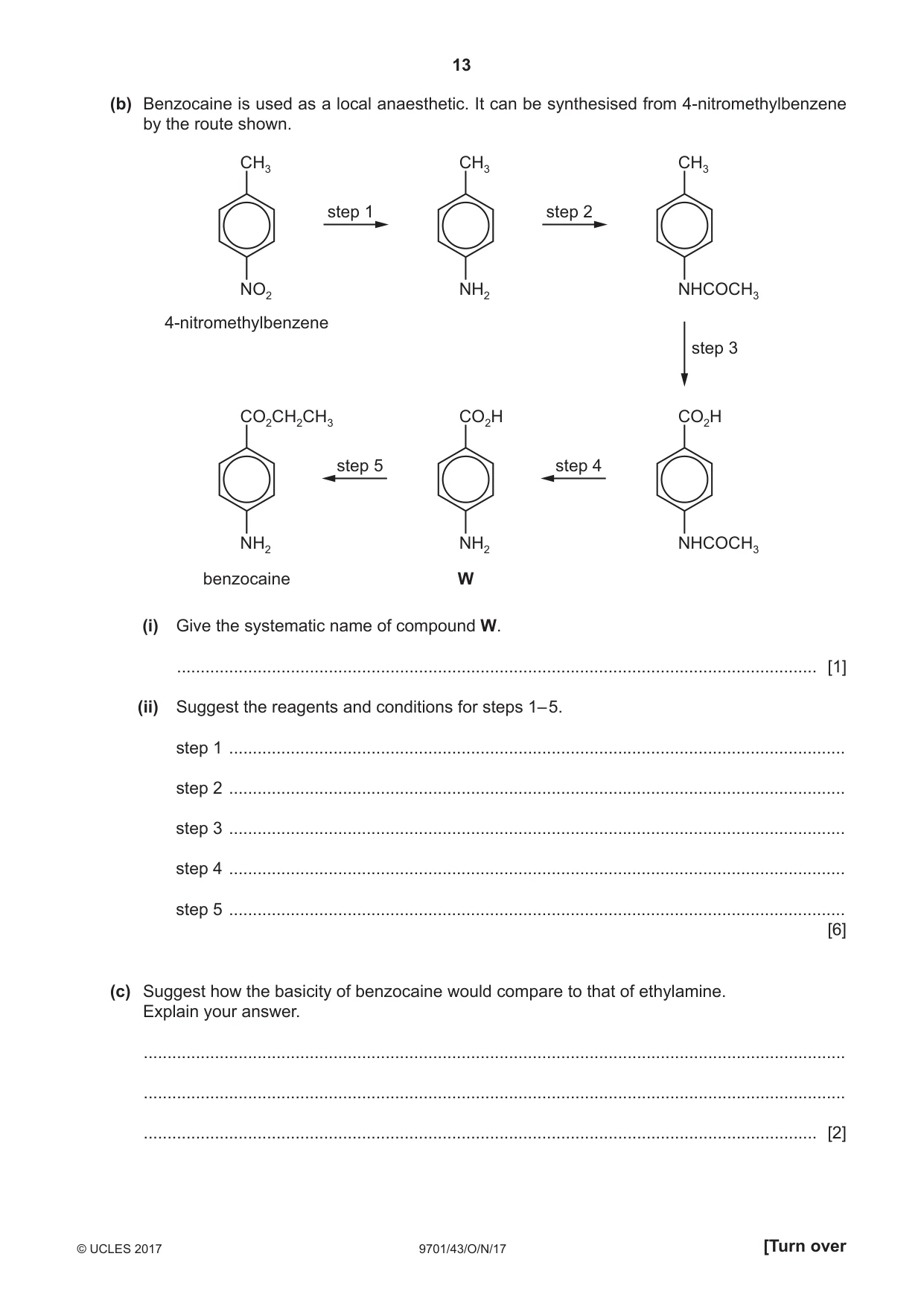Cambridge A Level Chemistry 9701 2017 Oct/Nov Paper 4 · Variant 3 question paper, page 13 of 20