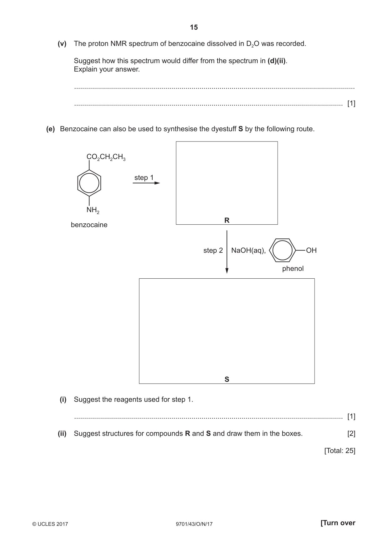 Cambridge A Level Chemistry 9701 2017 Oct/Nov Paper 4 · Variant 3 question paper, page 15 of 20
