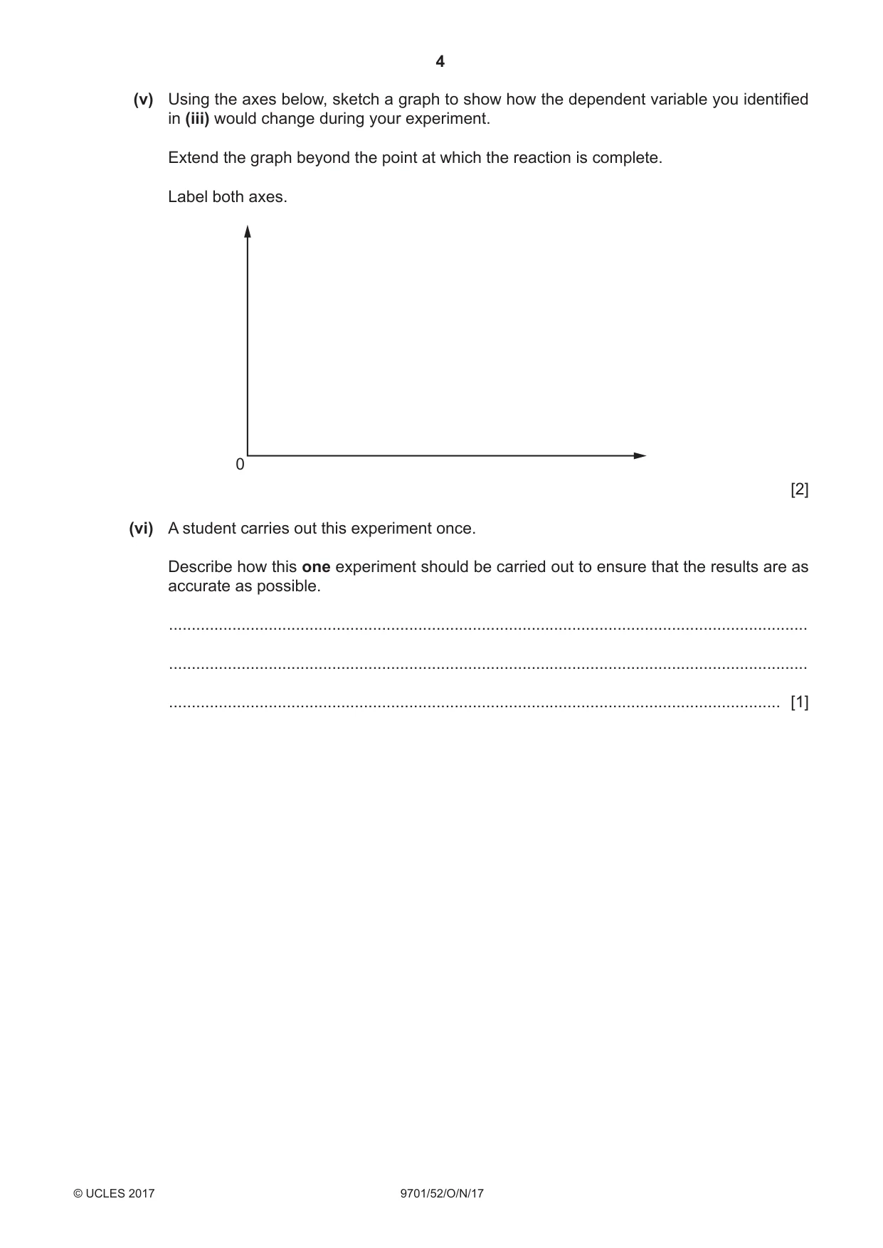 Cambridge A Level Chemistry 9701 2017 Oct/Nov Paper 5 · Variant 2 question paper, page 4 of 12