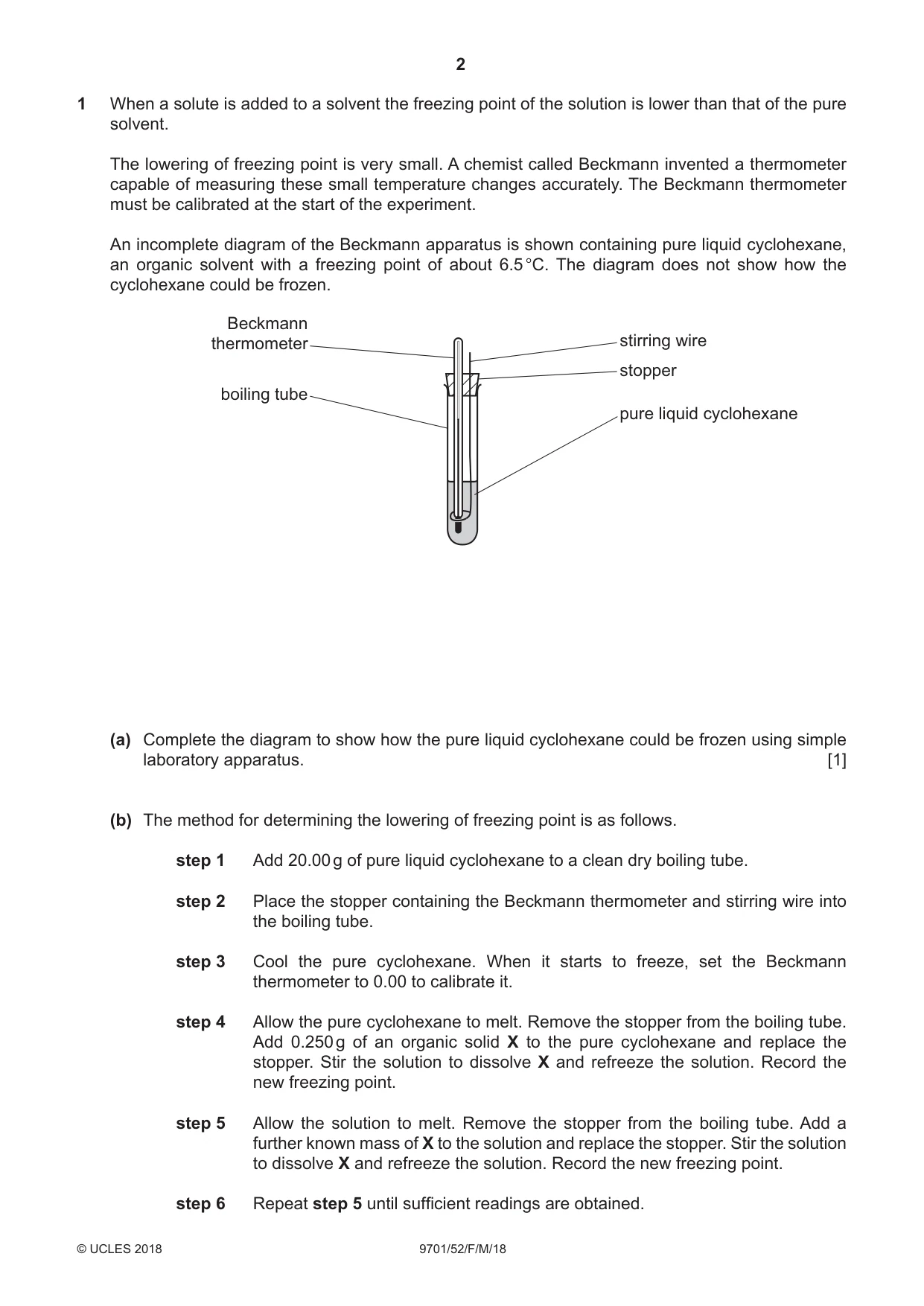 Cambridge A Level Chemistry 9701 2018 Feb/March Paper 5 · Variant 2 question paper, page 2 of 12
