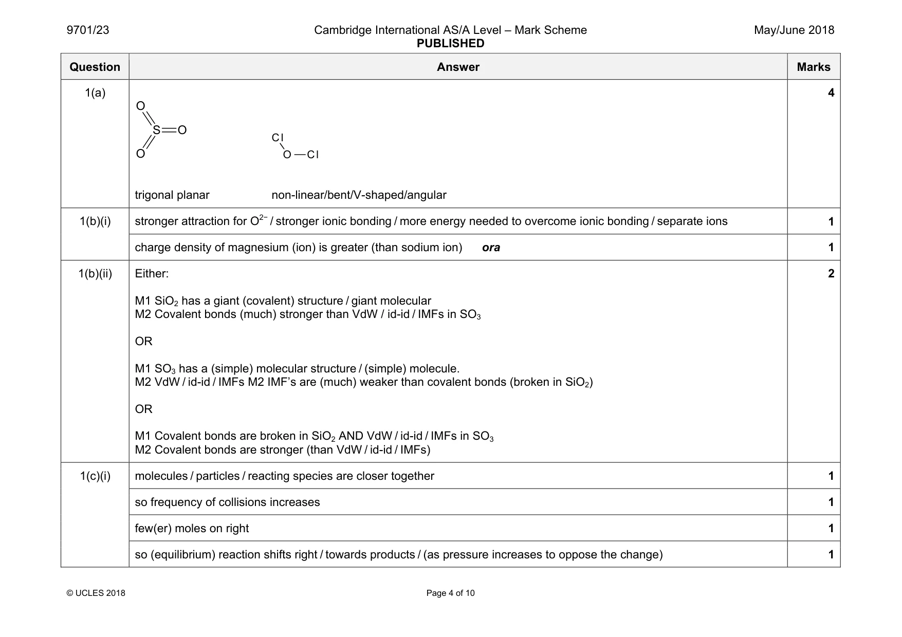 Mark scheme, page 4 of 10