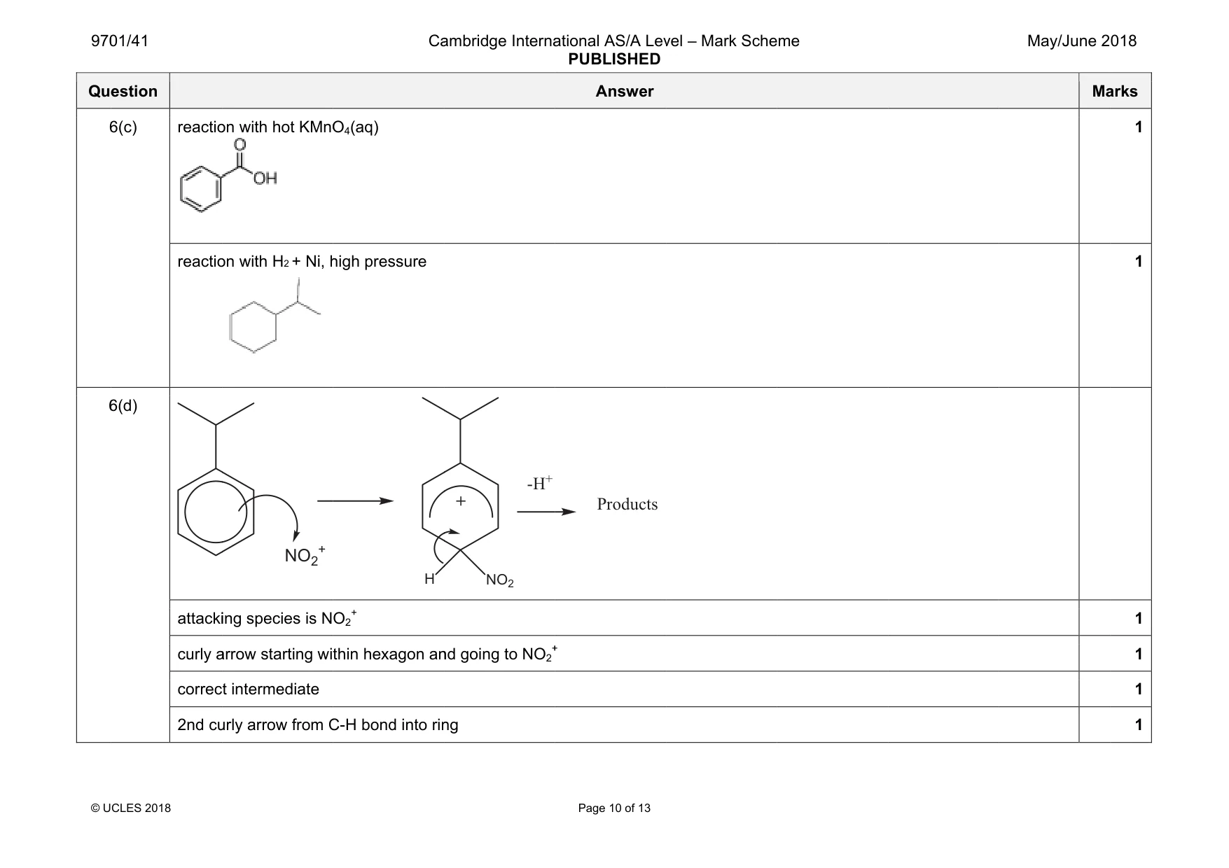 Mark scheme, page 10 of 13