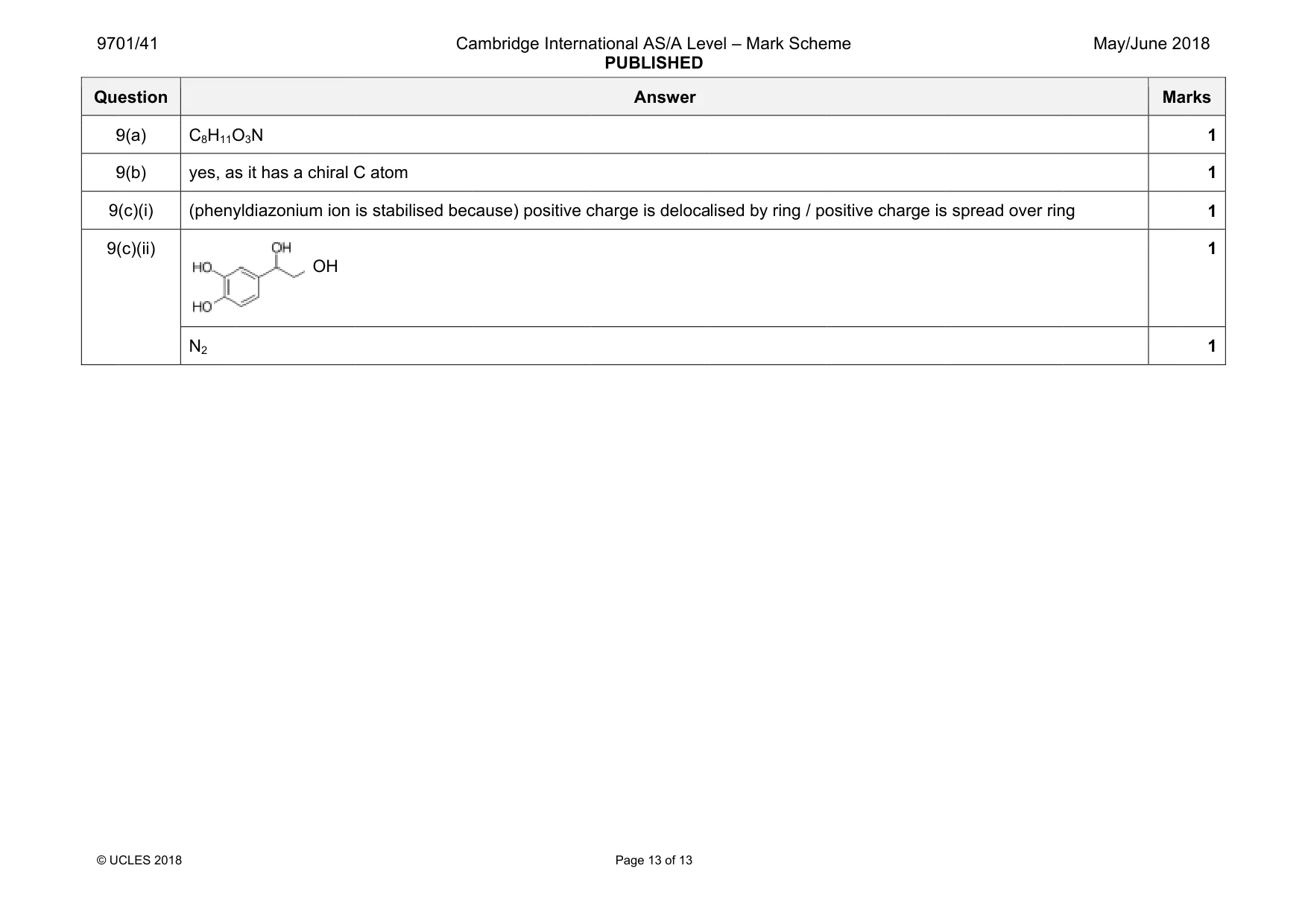 Mark scheme, page 13 of 13