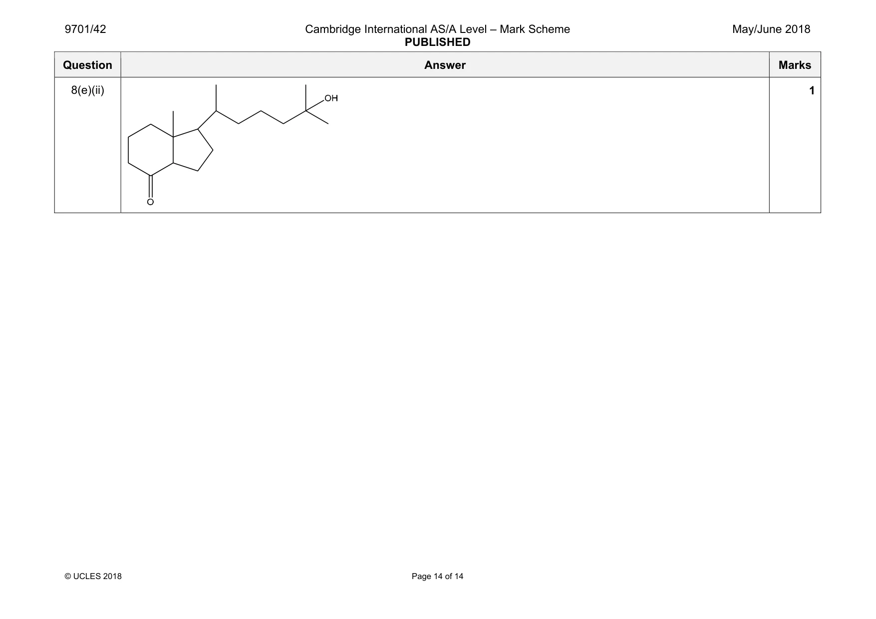 Mark scheme, page 14 of 14