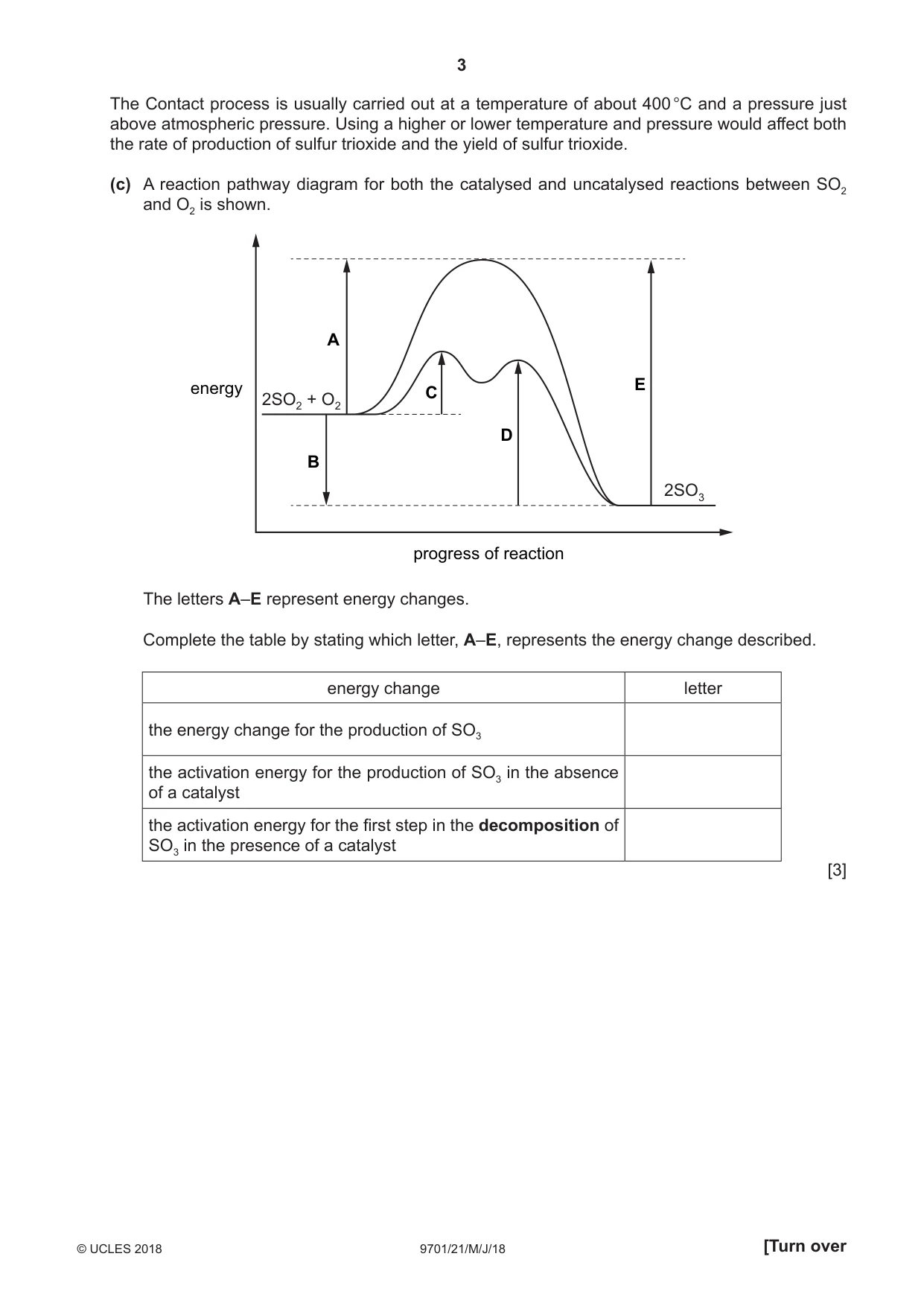 Cambridge A Level Chemistry 9701 2018 May/June Paper 2 · Variant 1 question paper, page 3 of 12