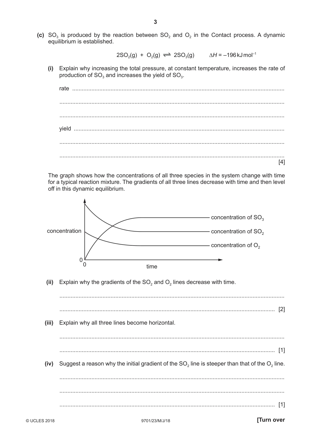 Cambridge A Level Chemistry 9701 2018 May/June Paper 2 · Variant 3 question paper, page 3 of 12