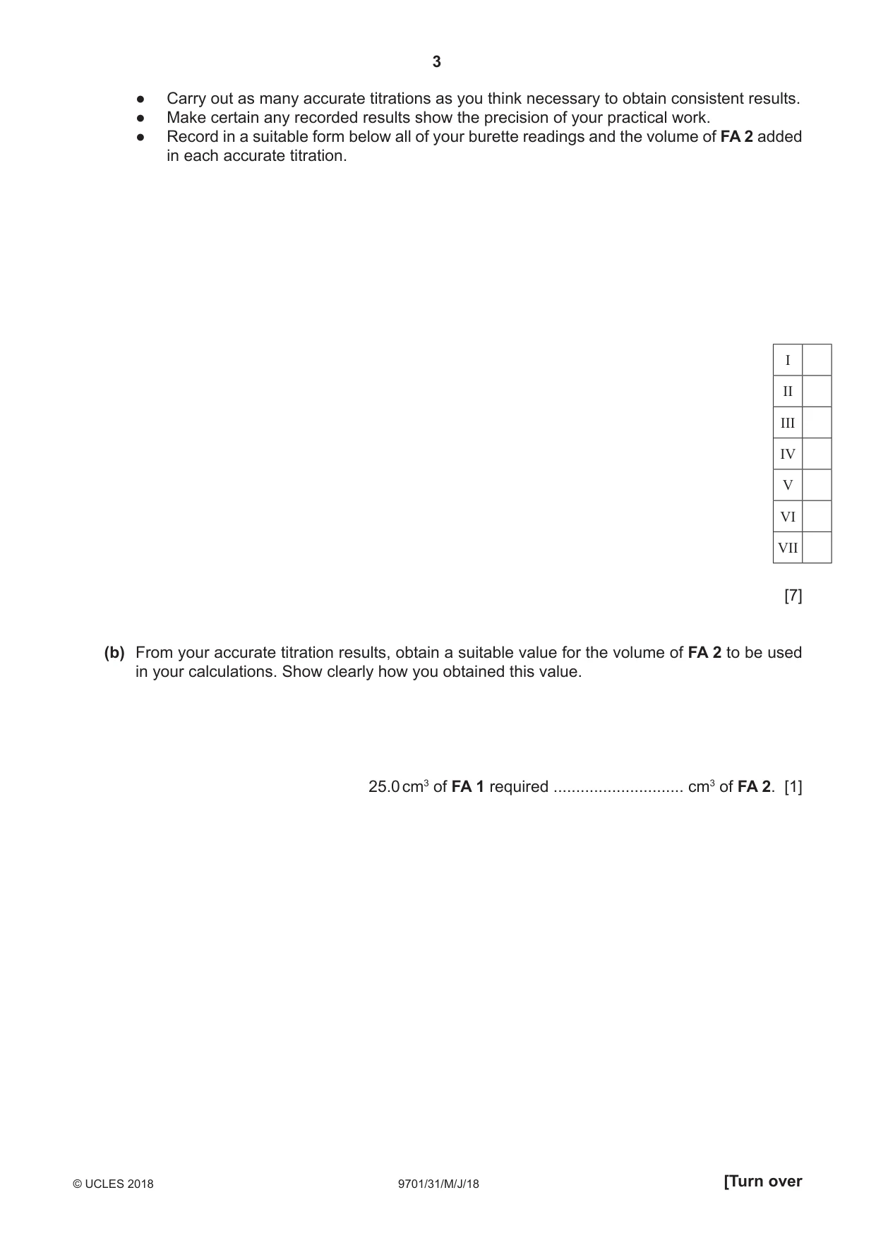 Cambridge A Level Chemistry 9701 2018 May/June Paper 3 · Variant 1 question paper, page 3 of 16