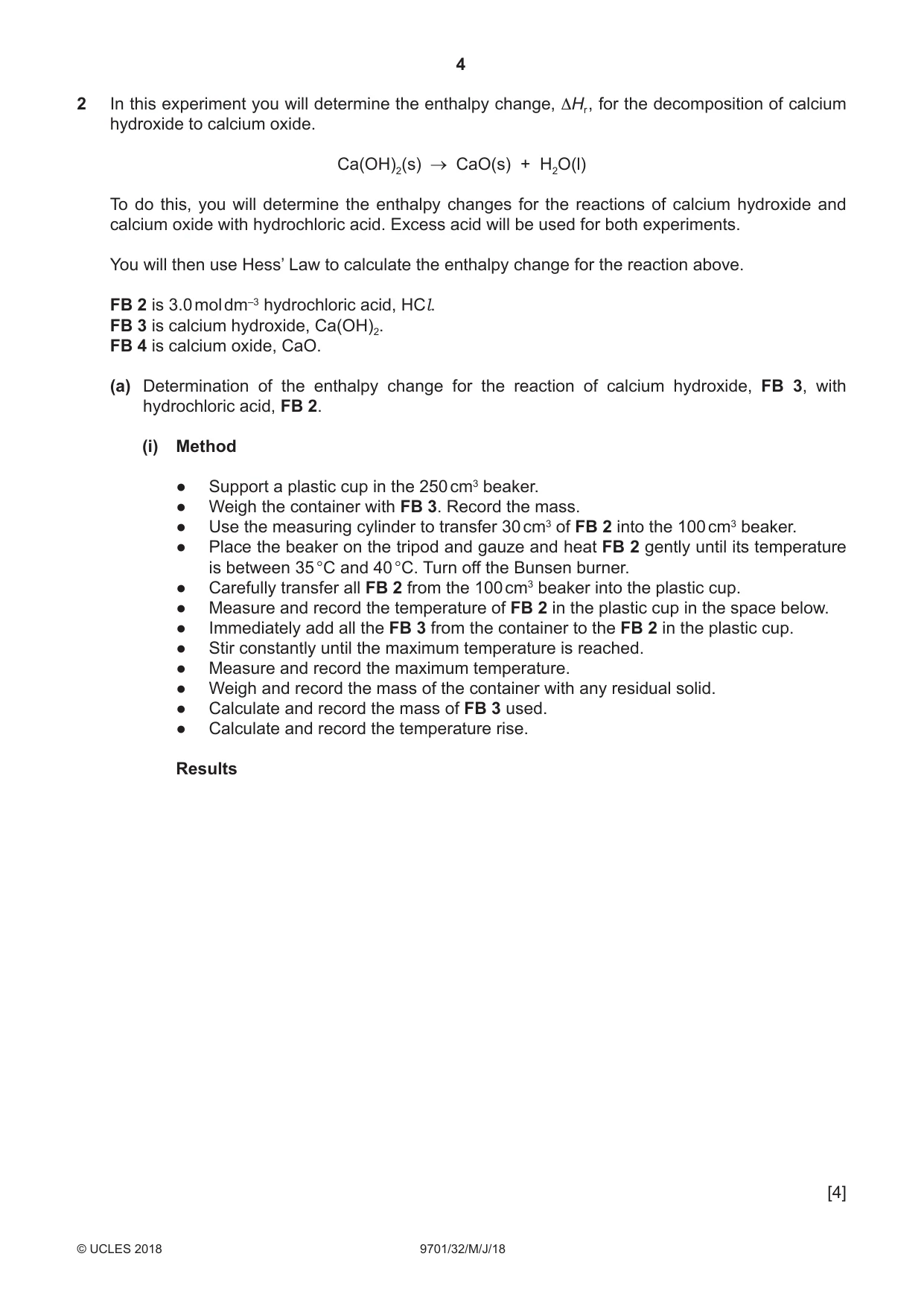 Cambridge A Level Chemistry 9701 2018 May/June Paper 3 · Variant 2 question paper, page 4 of 12