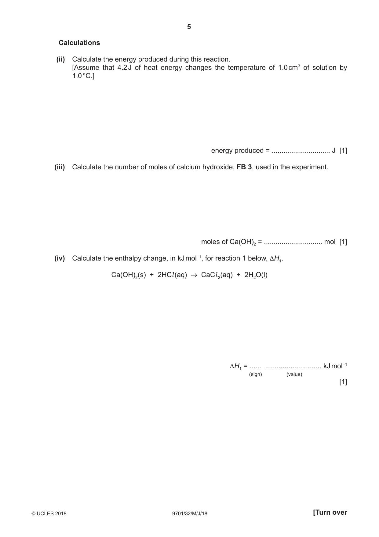 Cambridge A Level Chemistry 9701 2018 May/June Paper 3 · Variant 2 question paper, page 5 of 12
