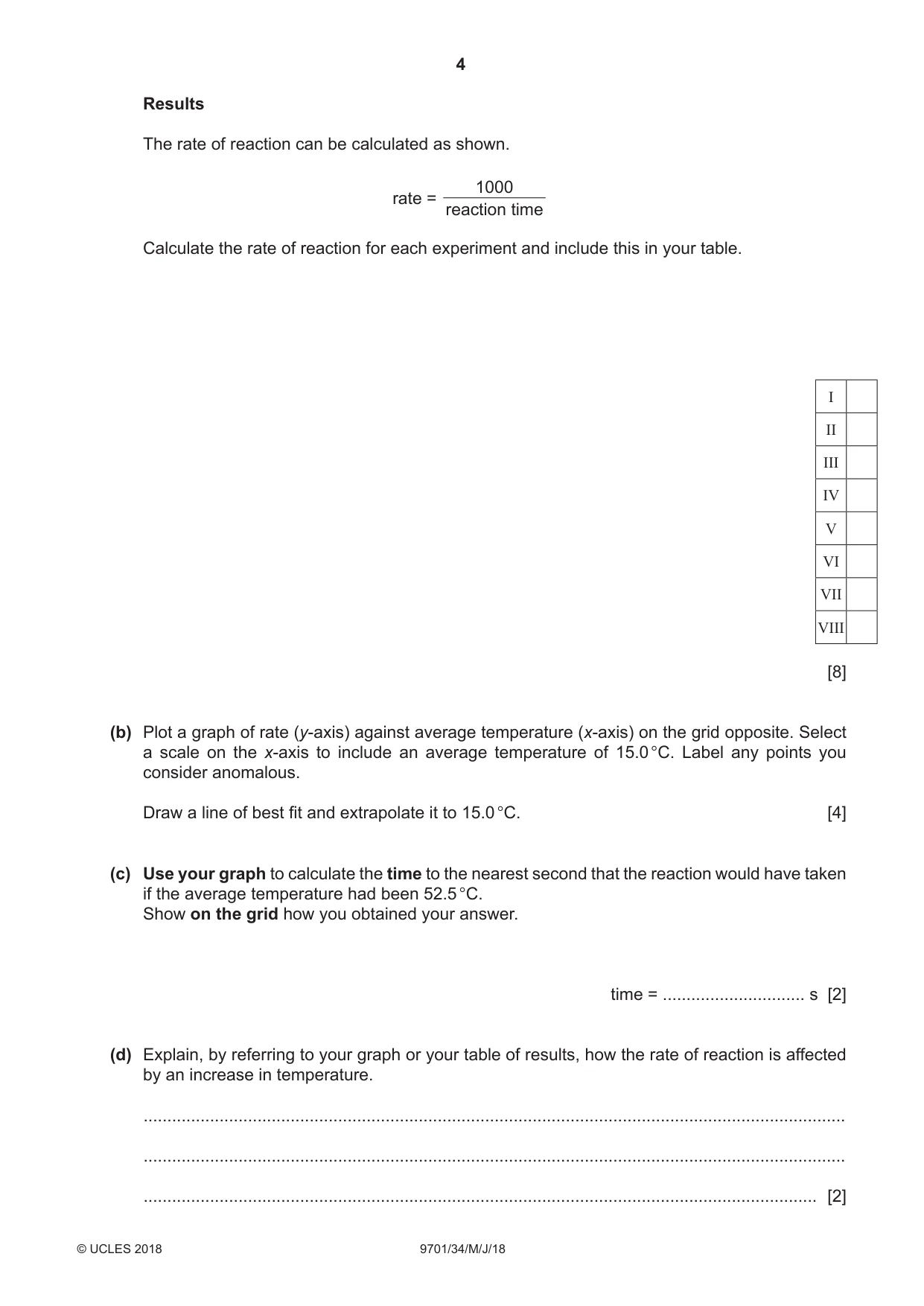 Cambridge A Level Chemistry 9701 2018 May/June Paper 3 · Variant 4 question paper, page 4 of 12