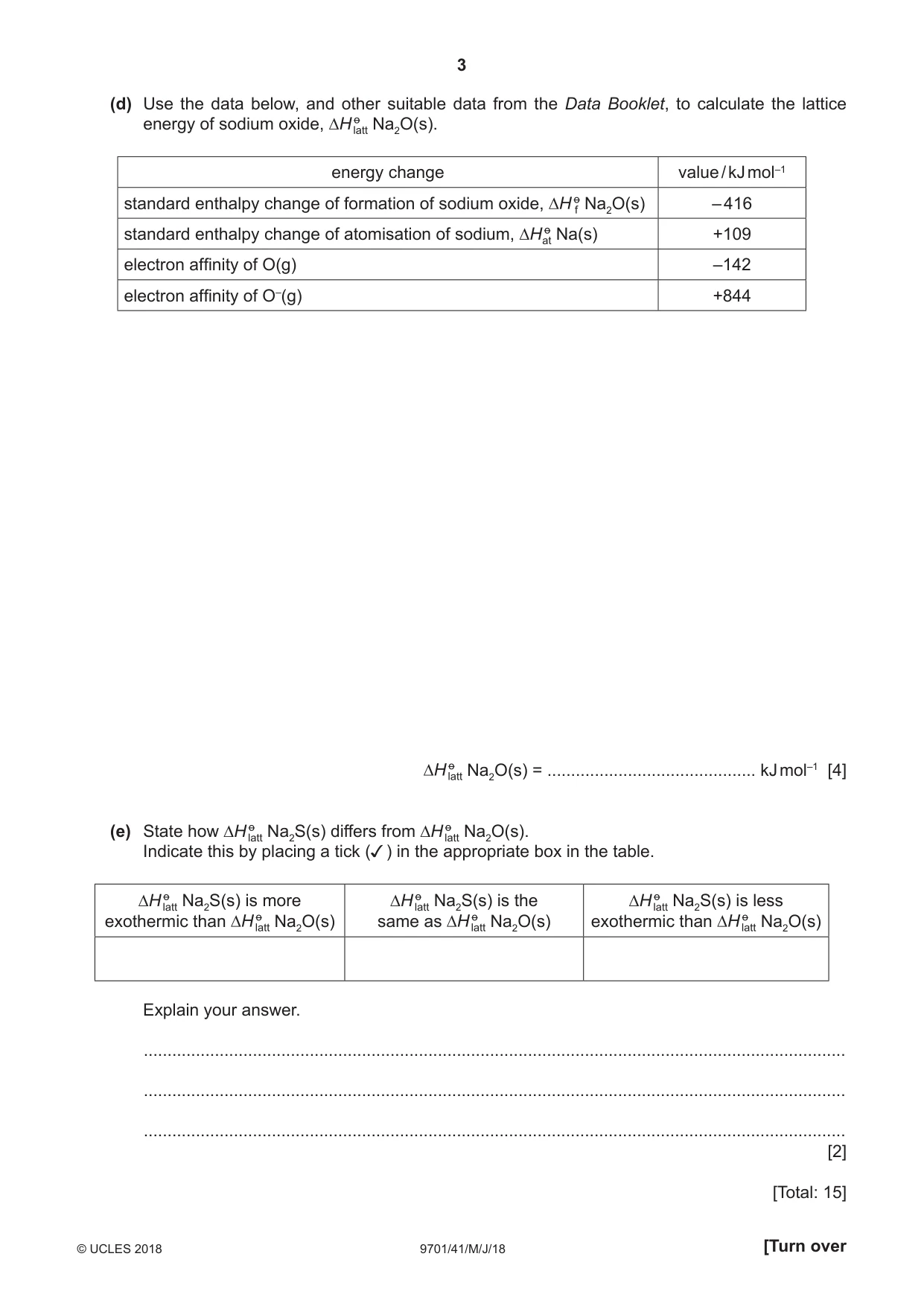Cambridge A Level Chemistry 9701 2018 May/June Paper 4 · Variant 1 question paper, page 3 of 20