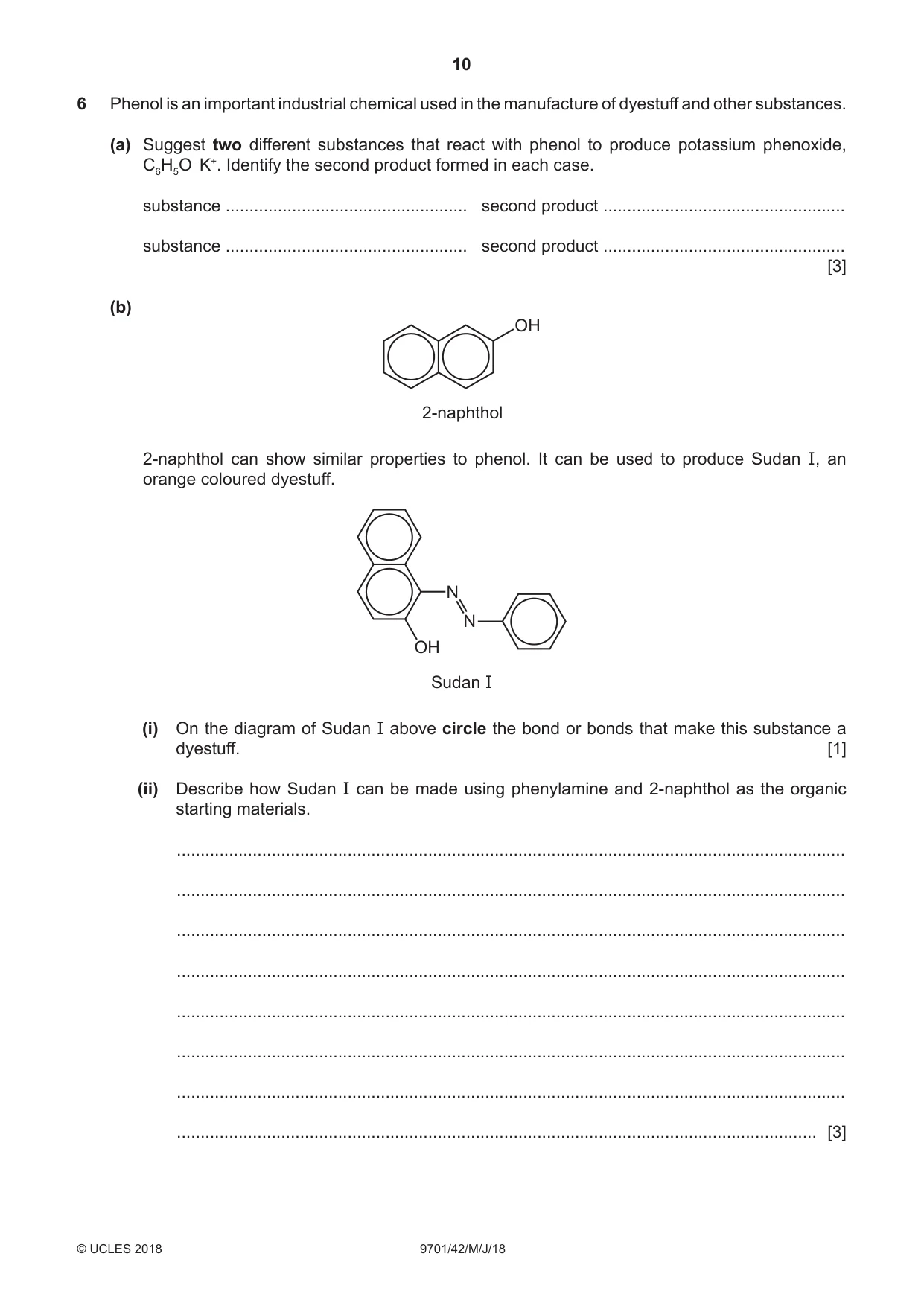 Cambridge A Level Chemistry 9701 2018 May/June Paper 4 · Variant 2 question paper, page 10 of 16