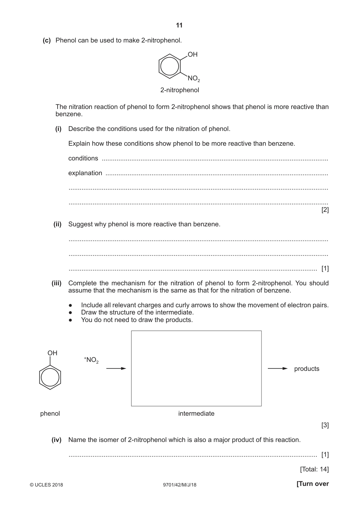 Cambridge A Level Chemistry 9701 2018 May/June Paper 4 · Variant 2 question paper, page 11 of 16