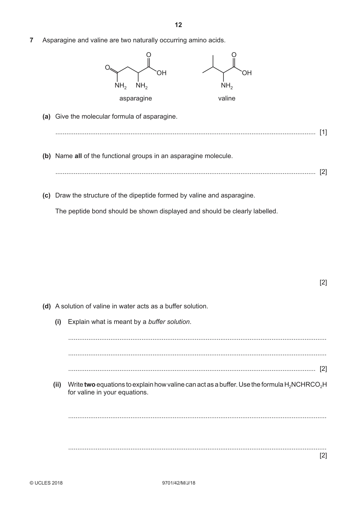 Cambridge A Level Chemistry 9701 2018 May/June Paper 4 · Variant 2 question paper, page 12 of 16