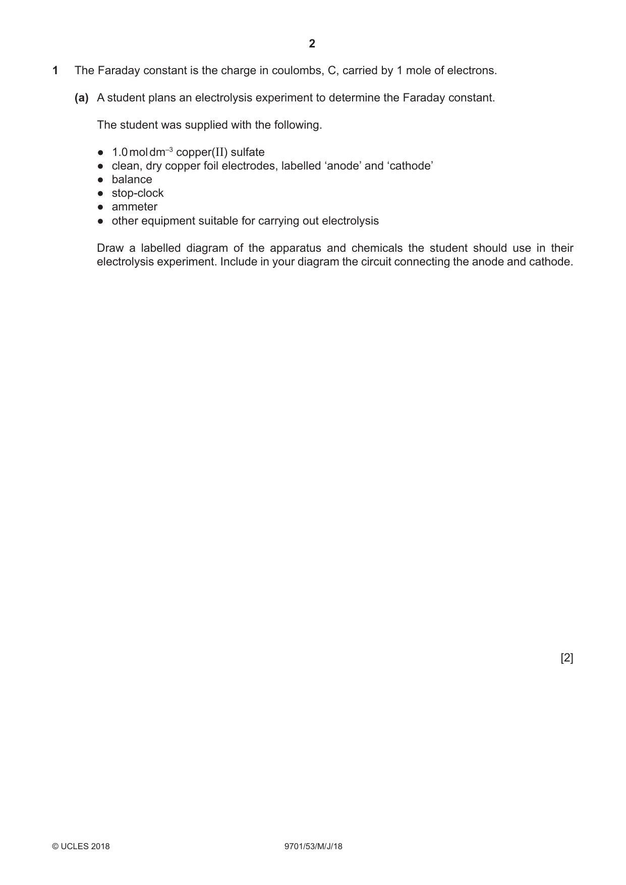 Cambridge A Level Chemistry 9701 2018 May/June Paper 5 · Variant 3 question paper, page 2 of 12