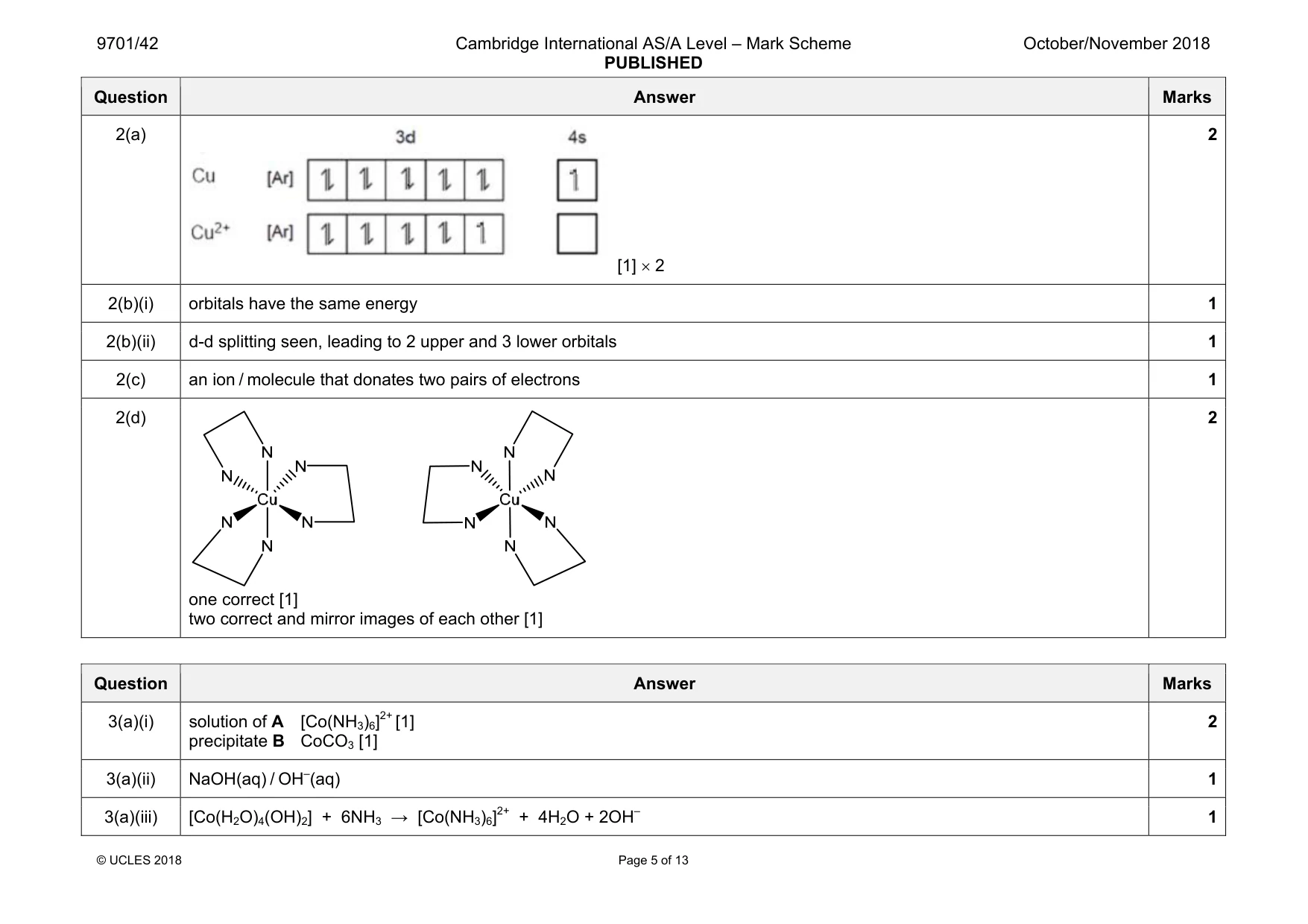 Mark scheme, page 5 of 13