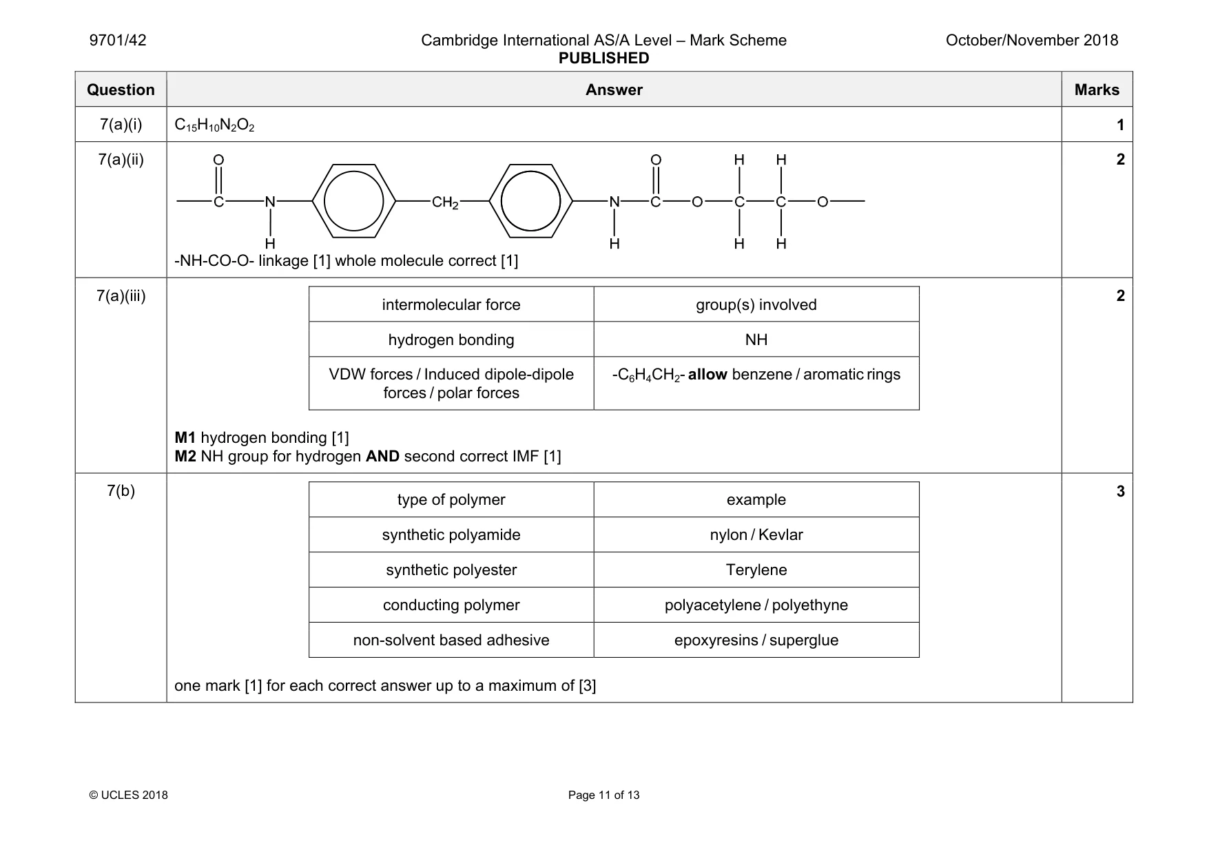 Mark scheme, page 11 of 13