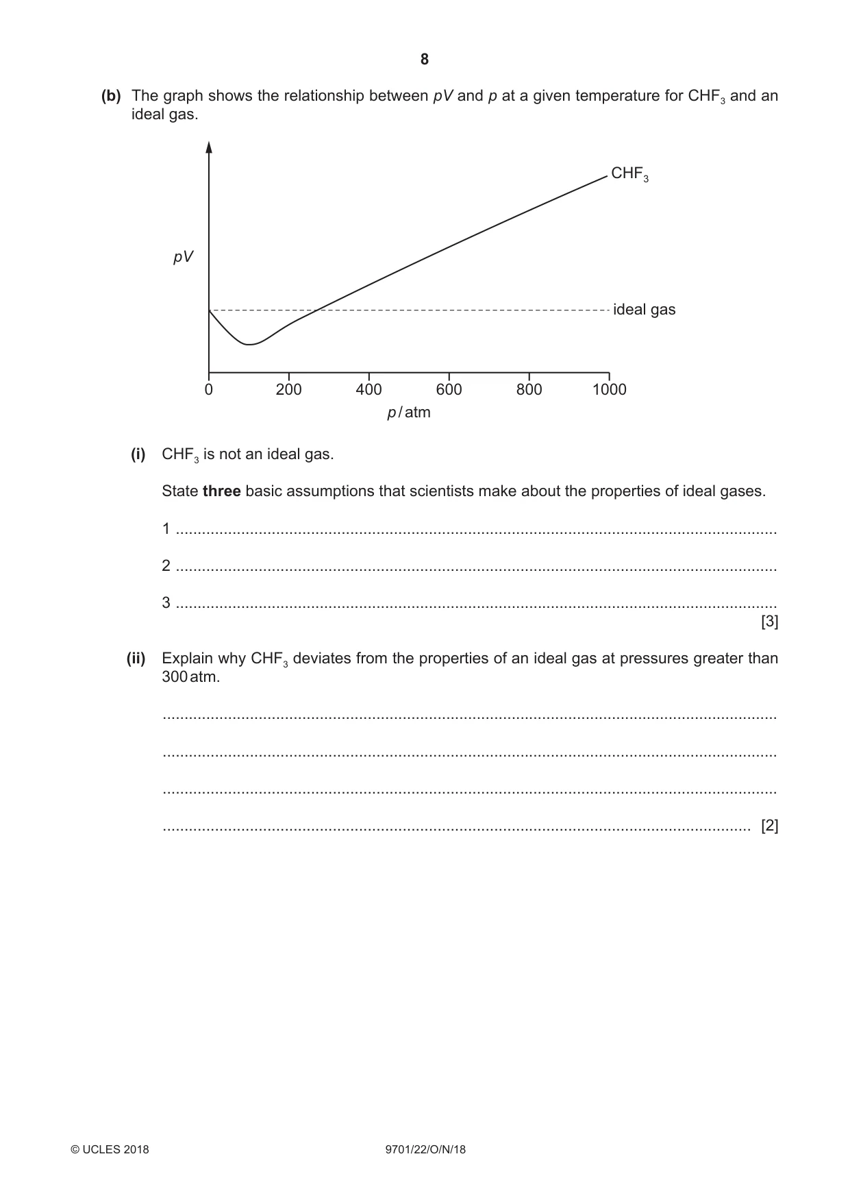 Cambridge A Level Chemistry 9701 2018 Oct/Nov Paper 2 · Variant 2 question paper, page 8 of 16