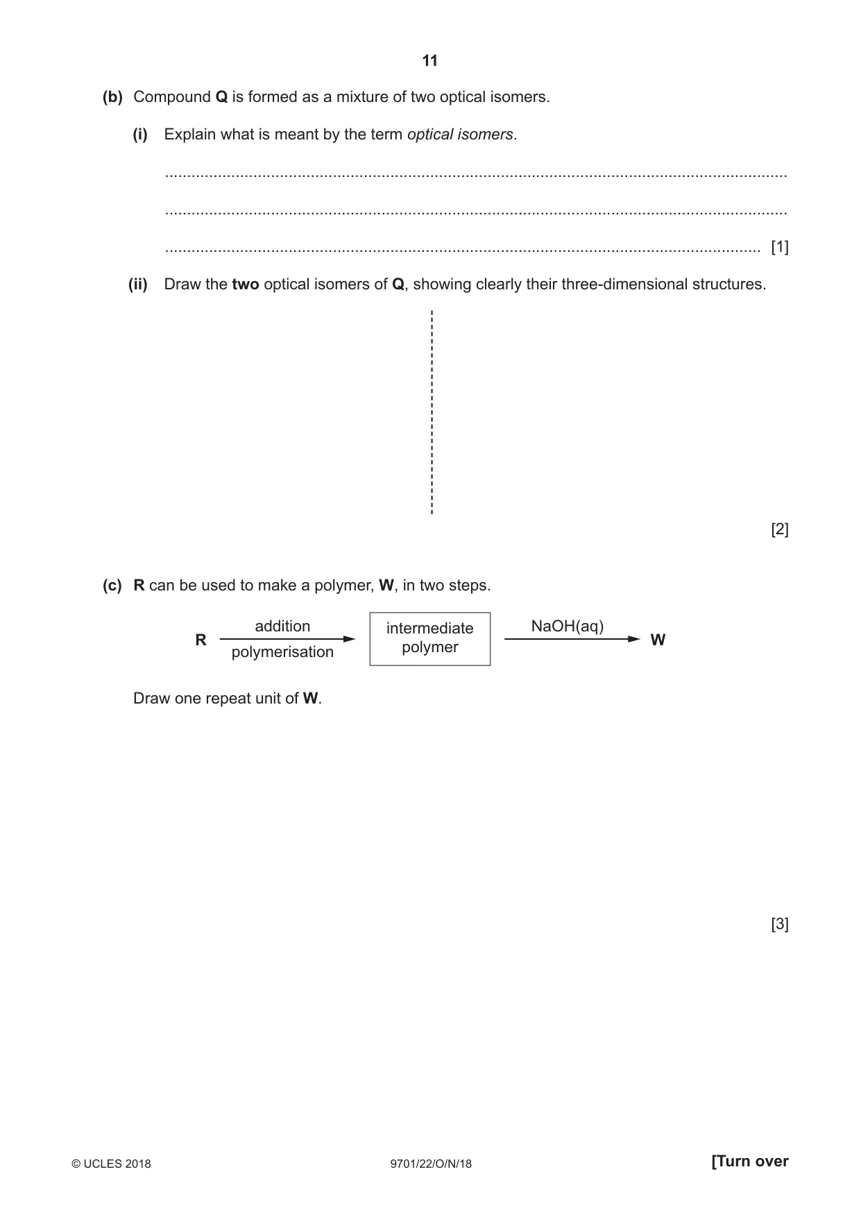 Cambridge A Level Chemistry 9701 2018 Oct/Nov Paper 2 · Variant 2 question paper, page 11 of 16