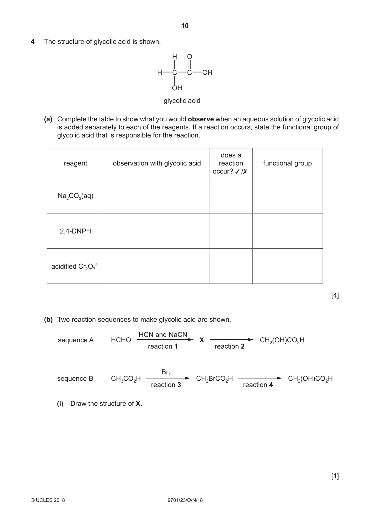 Cambridge A Level Chemistry 9701 2018 Oct/Nov Paper 2 · Variant 3 question paper, page 10 of 12