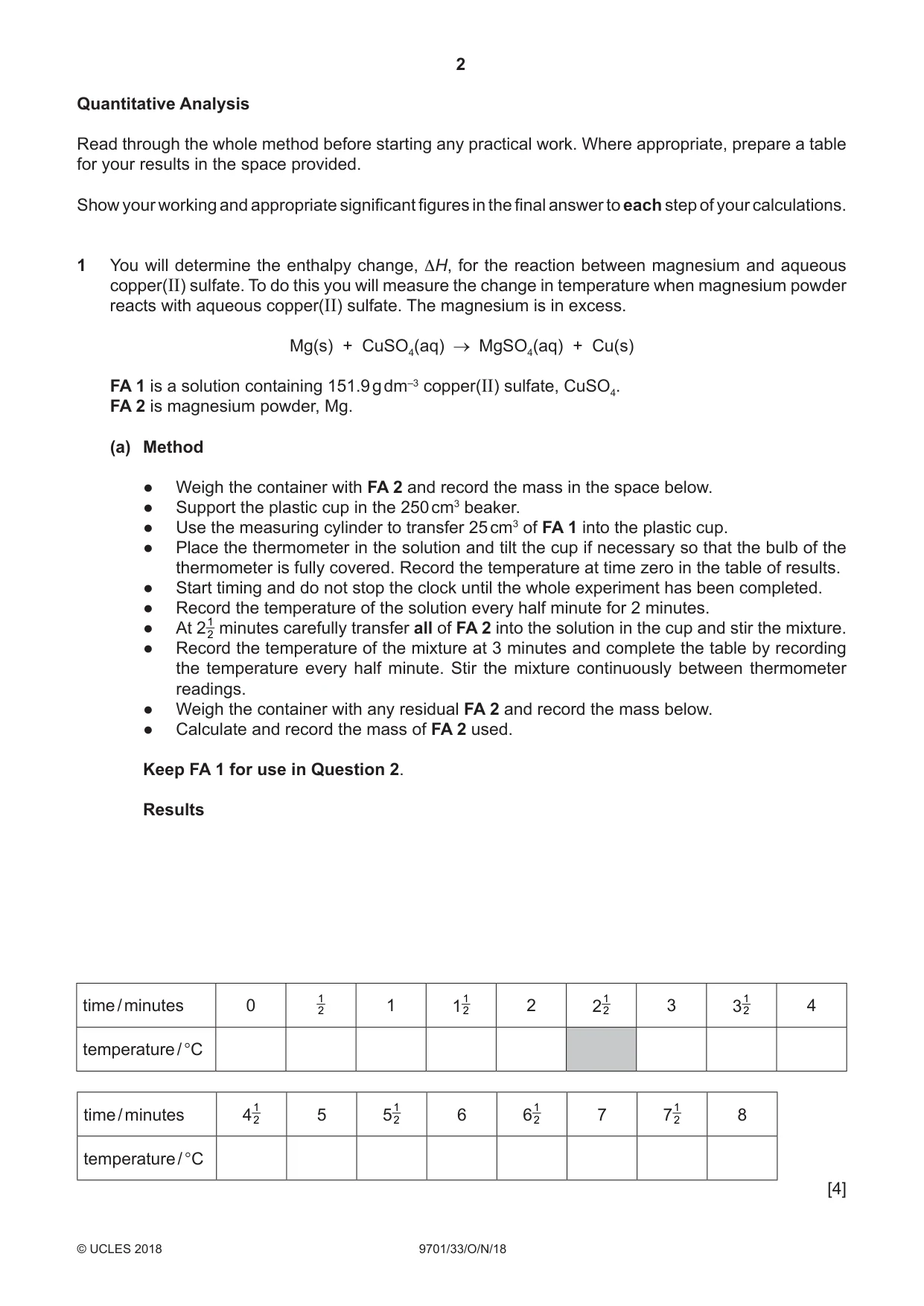 Cambridge A Level Chemistry 9701 2018 Oct/Nov Paper 3 · Variant 3 question paper, page 2 of 16
