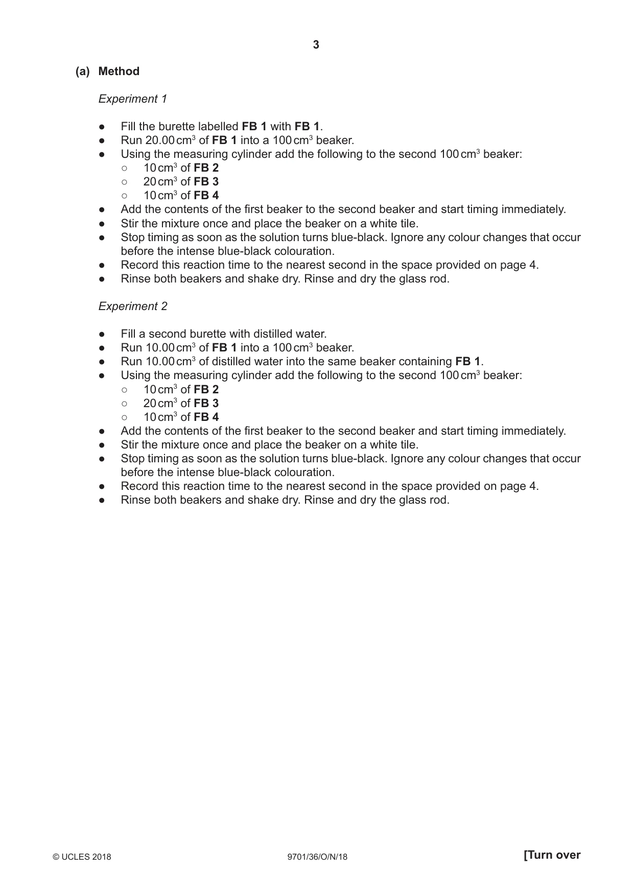 Cambridge A Level Chemistry 9701 2018 Oct/Nov Paper 3 · Variant 6 question paper, page 3 of 16